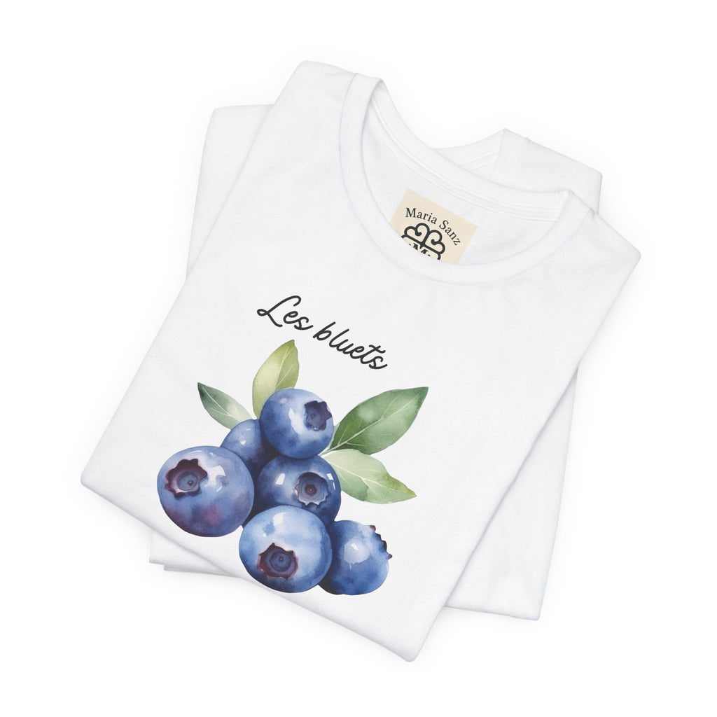Blueberry Watercolor Tee — "Les Bluets Du lac St. Jean" Graphic T-Shirt