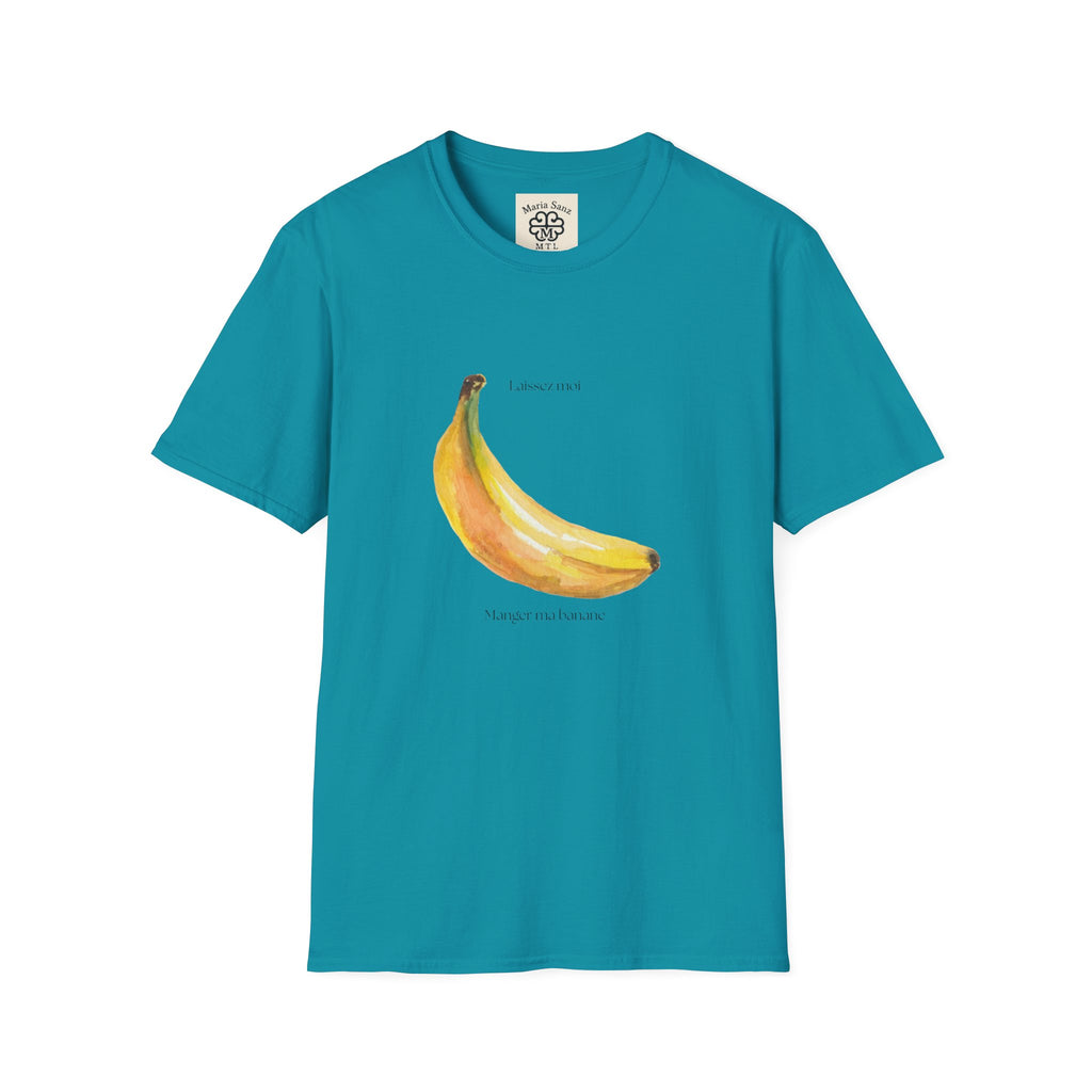 Laissez moi manger ma banane-Banana Graphic T-Shirt — Minimal Fruit Art