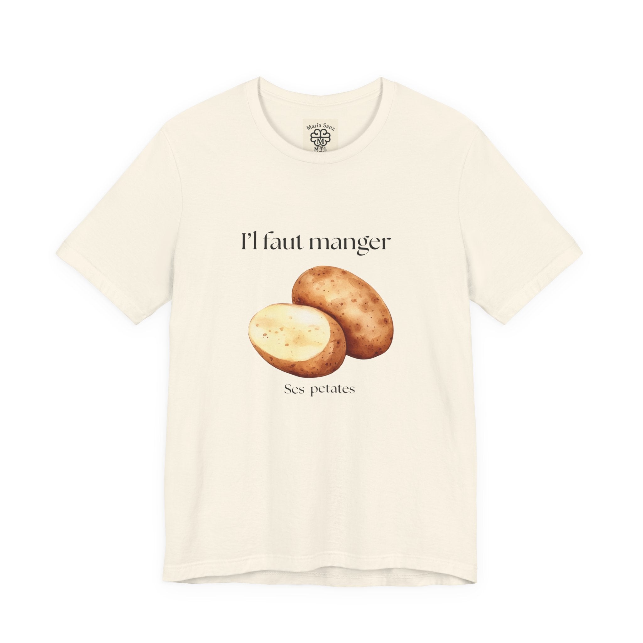 T‑Shirt — "Il faut manger ses petates" Potato Graphic Tee