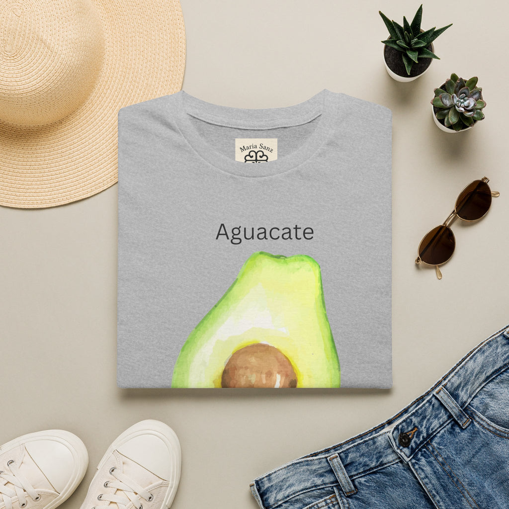 Avocado Watercolor T-Shirt – "Aguacate" Spanish Kitchen Tee