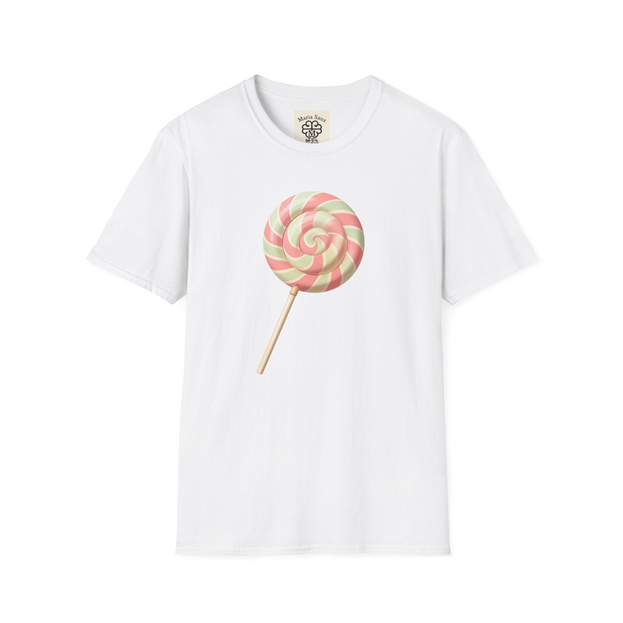 Lollipop Graphic T-Shirt — Pastel Swirl Candy Tee