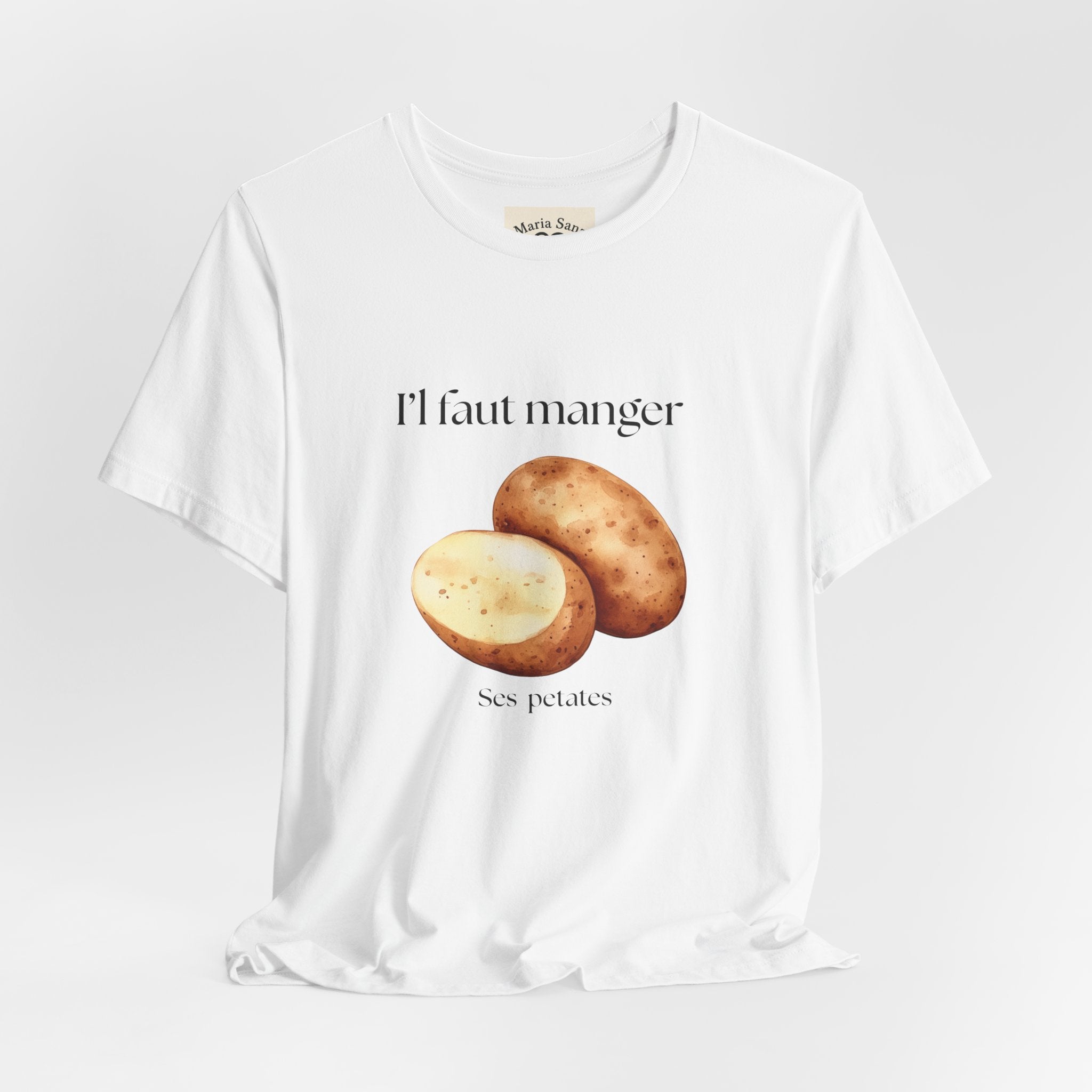 T‑Shirt — "Il faut manger ses petates" Potato Graphic Tee