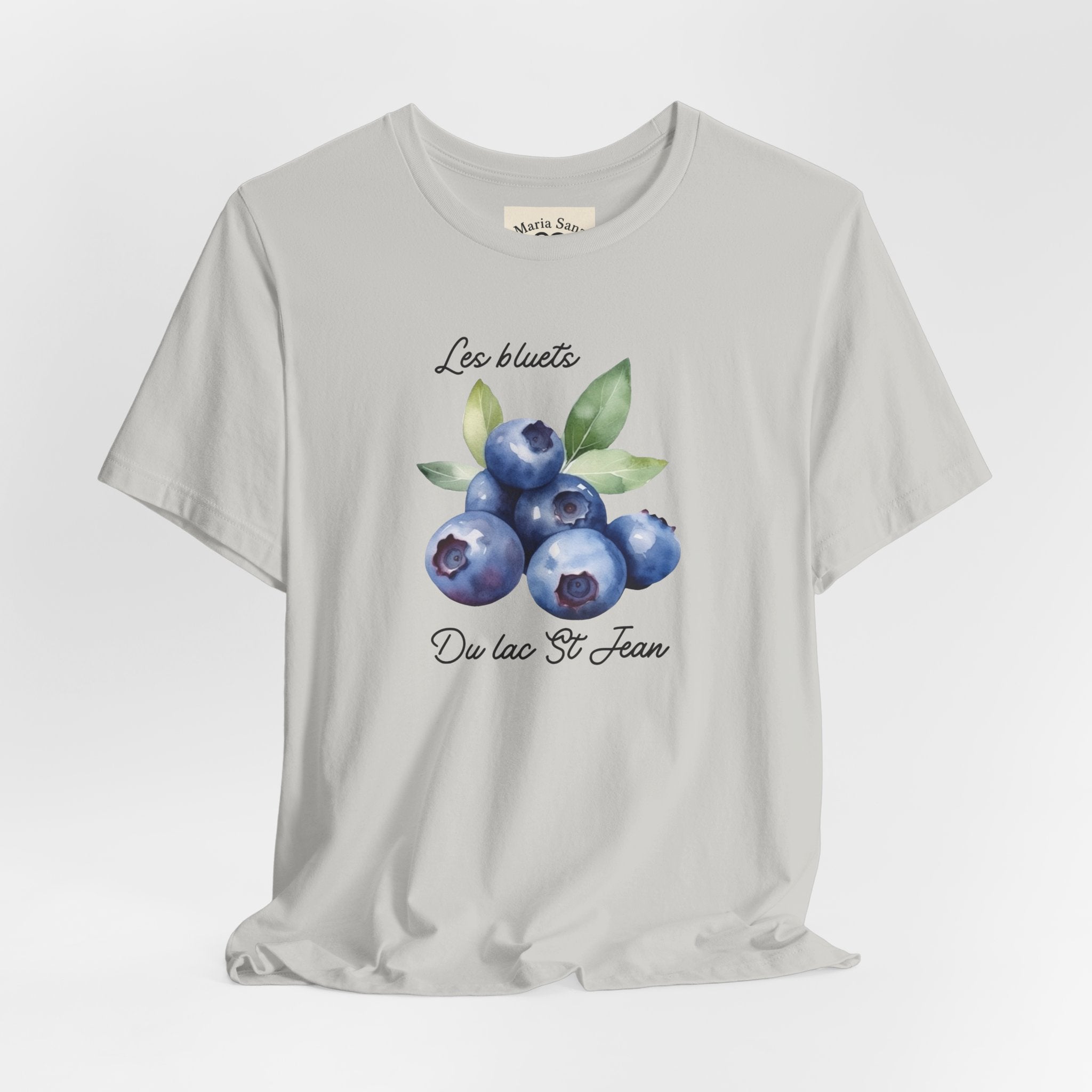 Blueberry Watercolor Tee — "Les Bluets Du lac St. Jean" Graphic T-Shirt