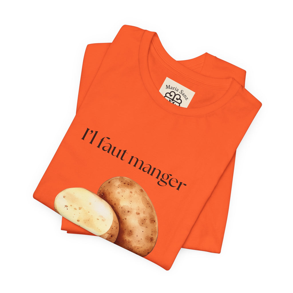T‑Shirt — "Il faut manger ses petates" Potato Graphic Tee