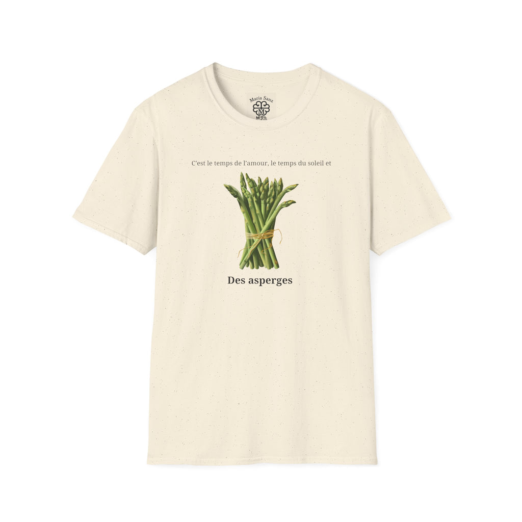 Asparagus Bouquet T-Shirt — French Garden Print, "Les Asperges"