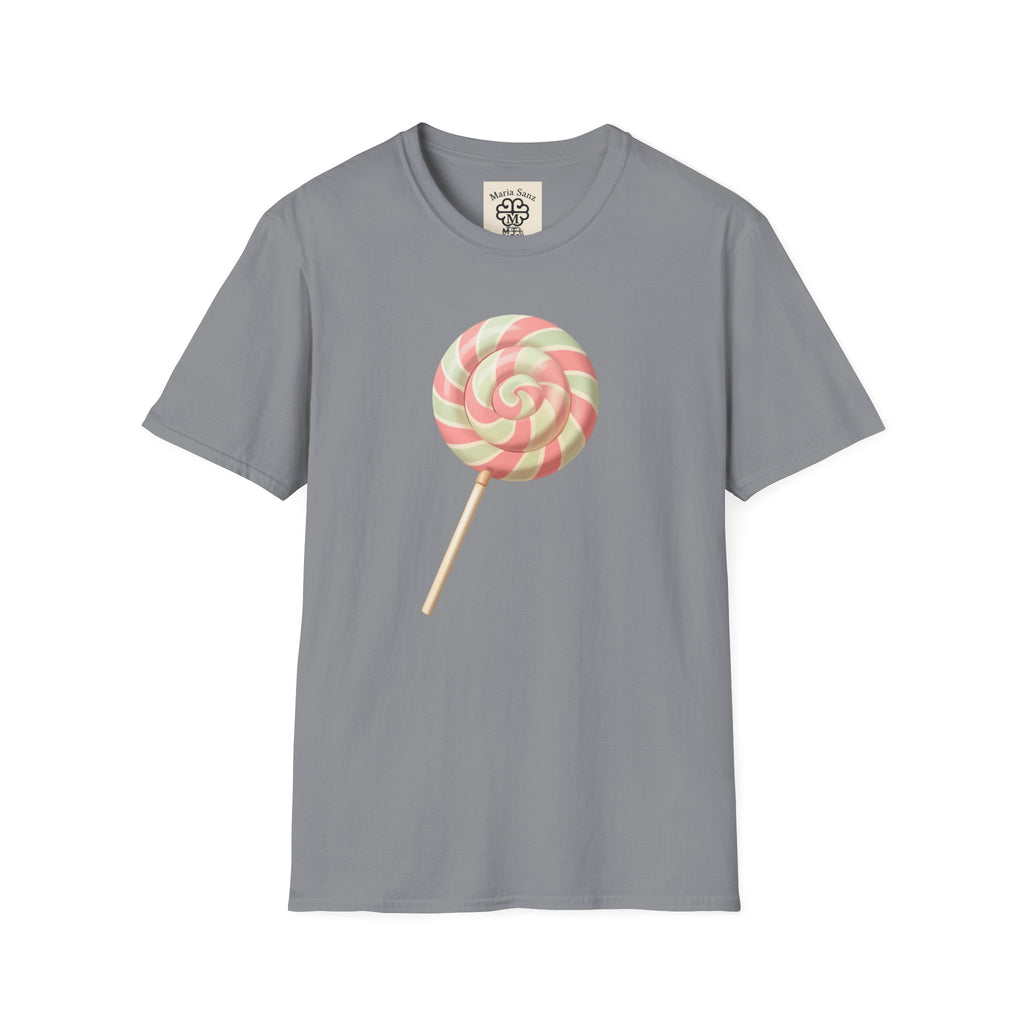 Lollipop Graphic T-Shirt — Pastel Swirl Candy Tee