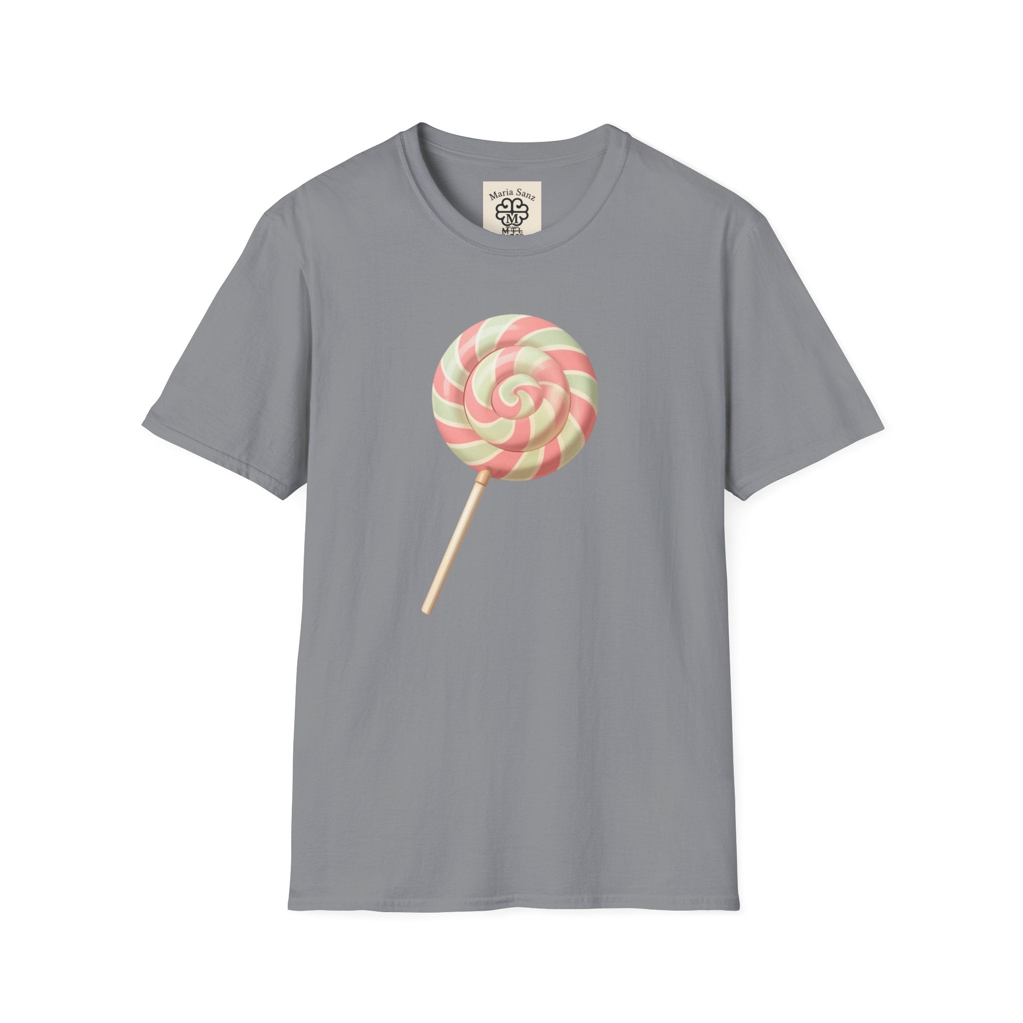 Lollipop Graphic T-Shirt — Pastel Swirl Candy Tee