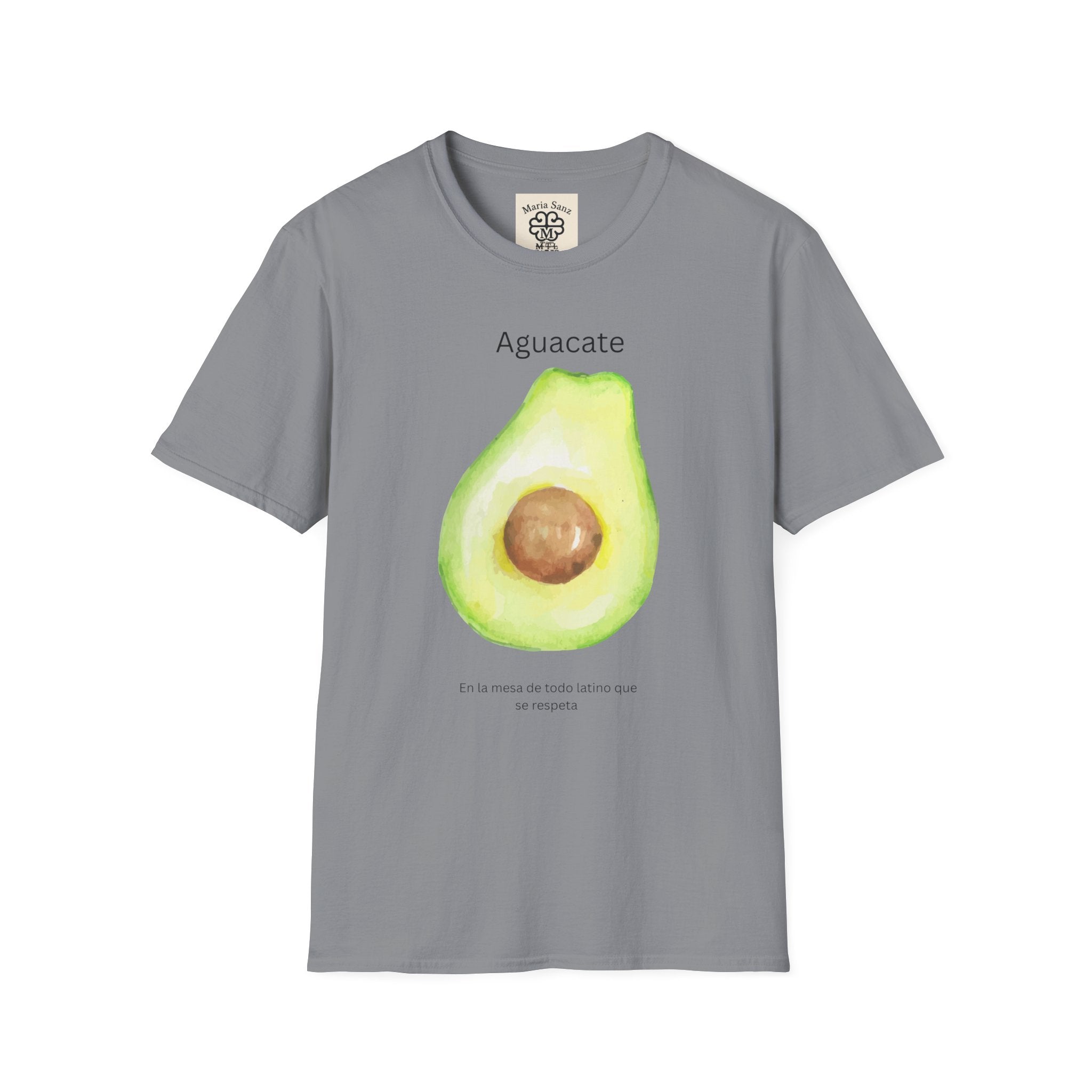 Avocado Watercolor T-Shirt – "Aguacate" Spanish Kitchen Tee