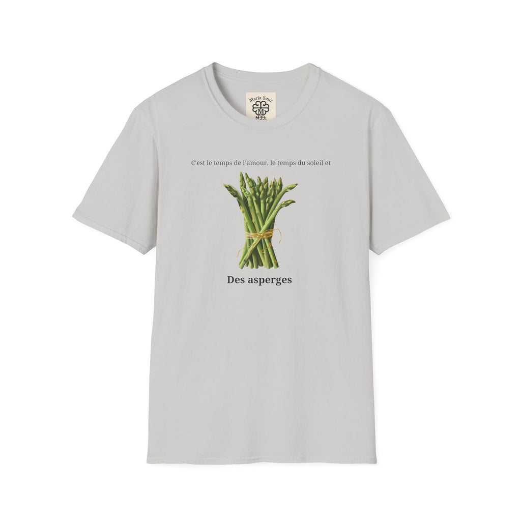 Asparagus Bouquet T-Shirt — French Garden Print, "Les Asperges"