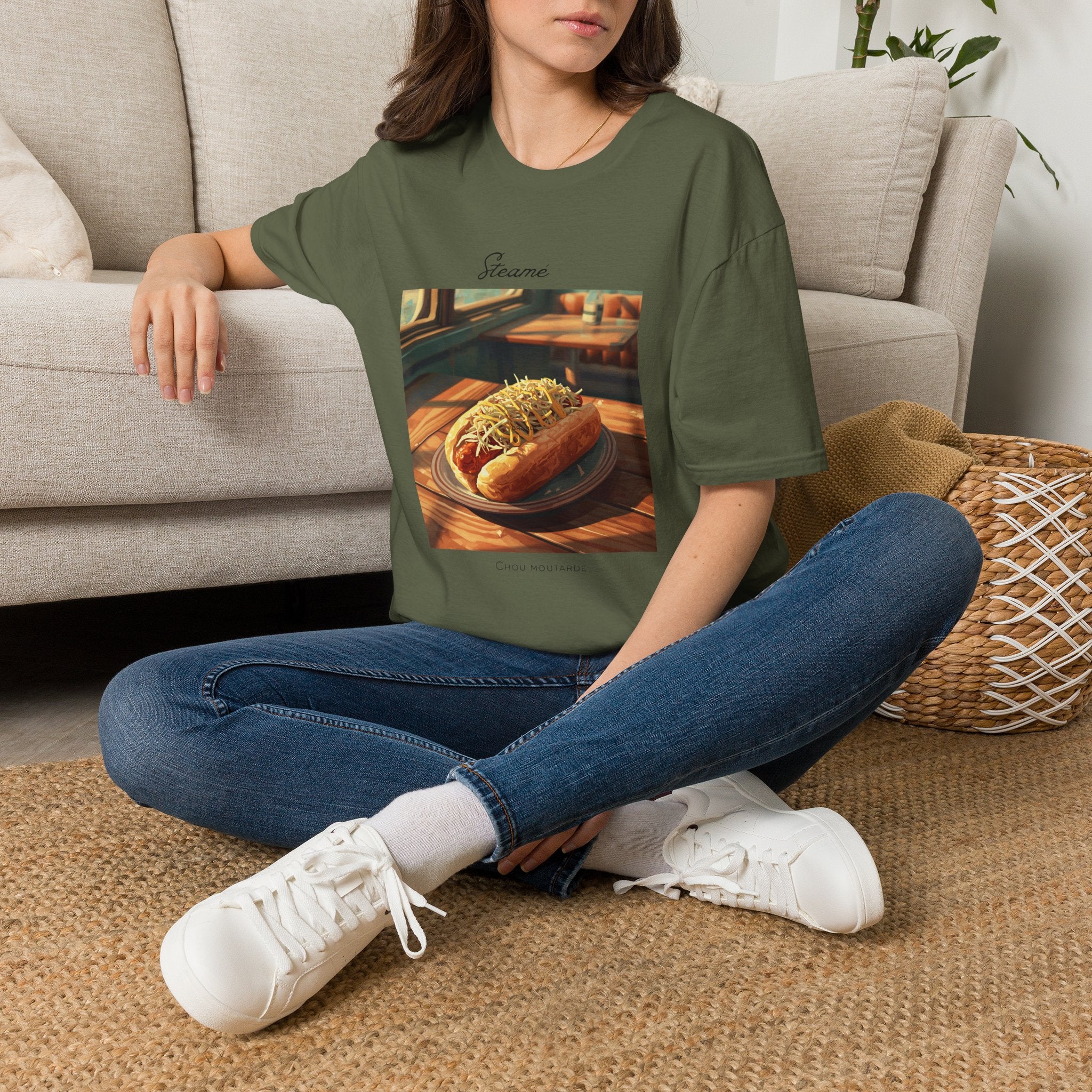 T-Shirt — "Steame" Nostalgic Diner Hot Dog Graphic Tee