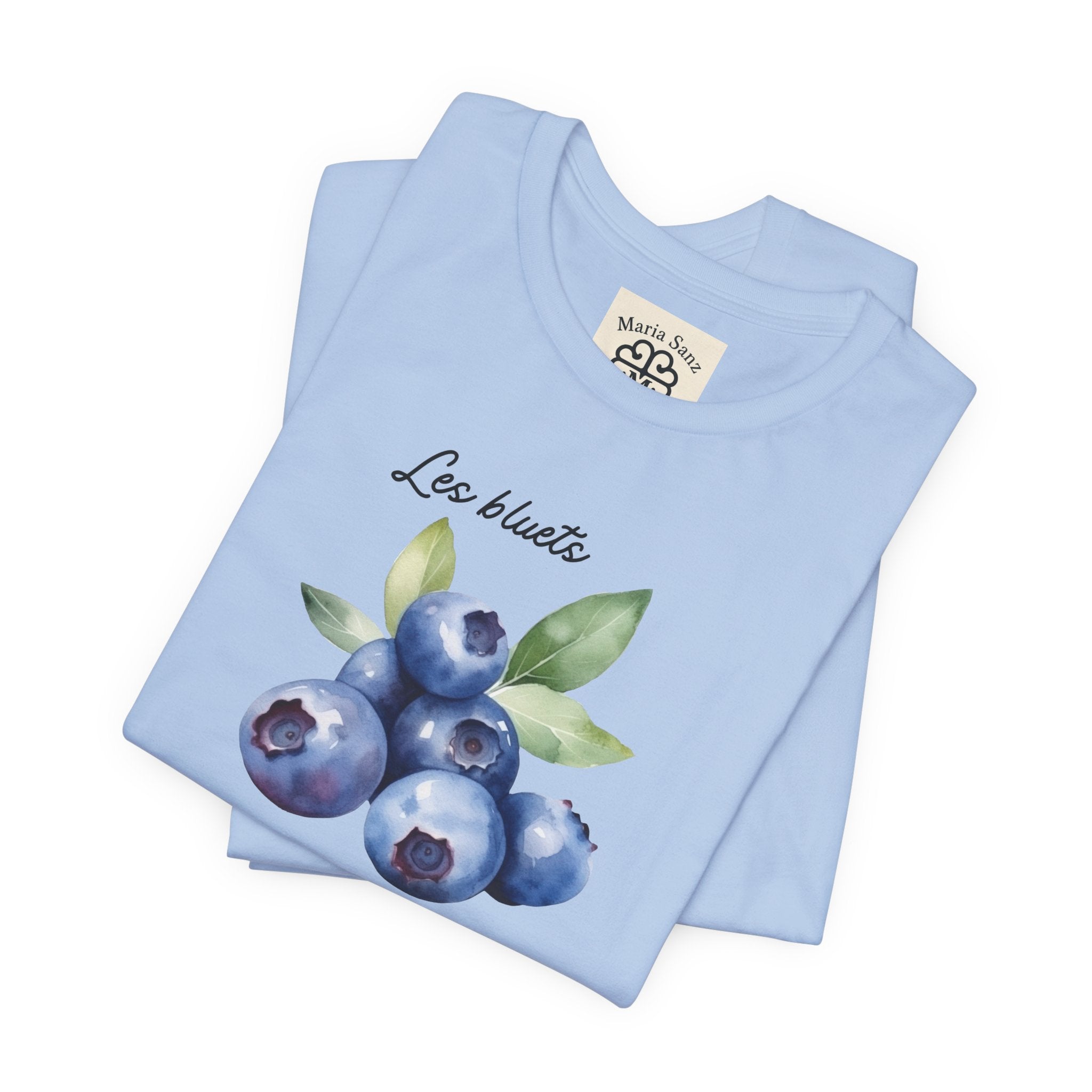 Blueberry Watercolor Tee — "Les Bluets Du lac St. Jean" Graphic T-Shirt