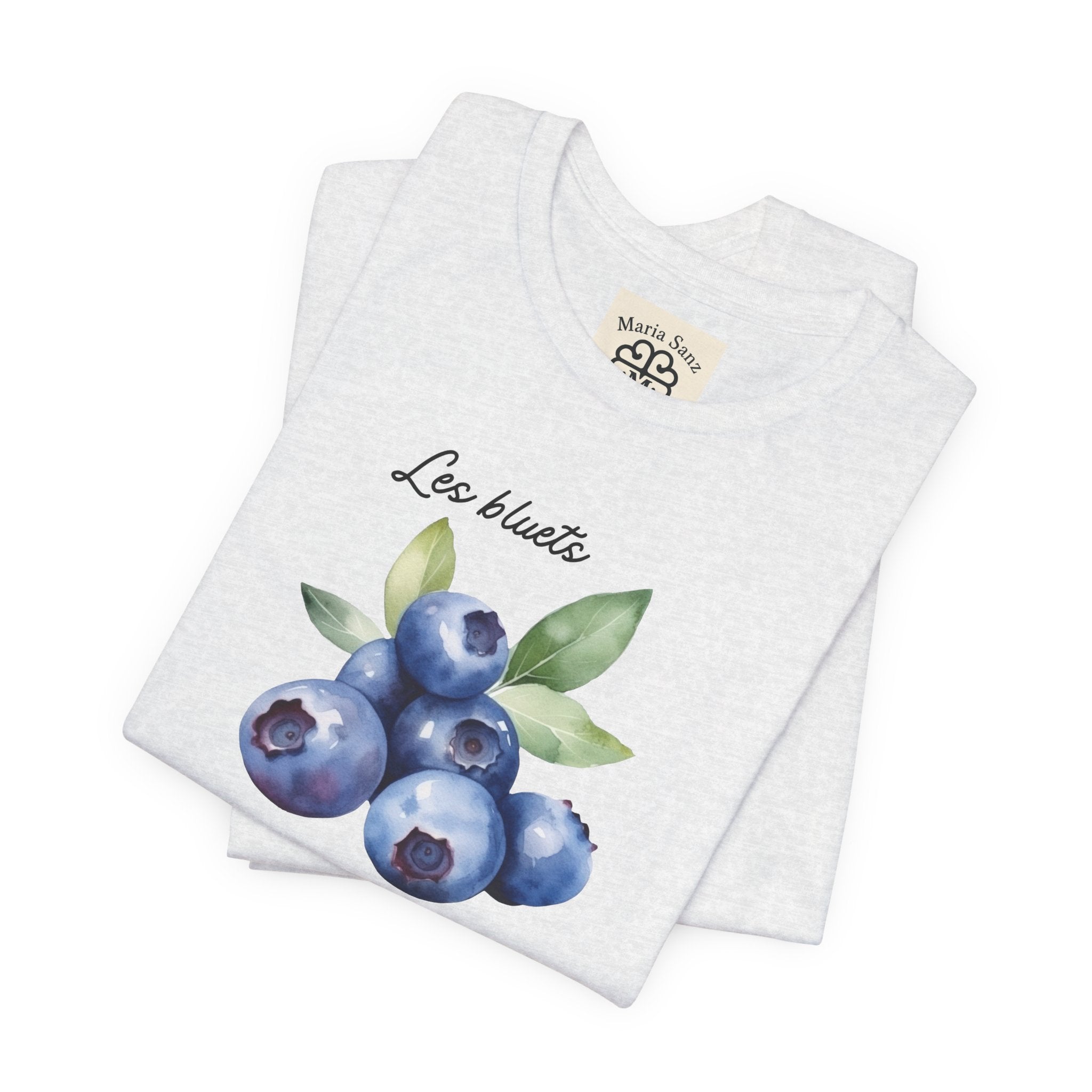 Blueberry Watercolor Tee — "Les Bluets Du lac St. Jean" Graphic T-Shirt