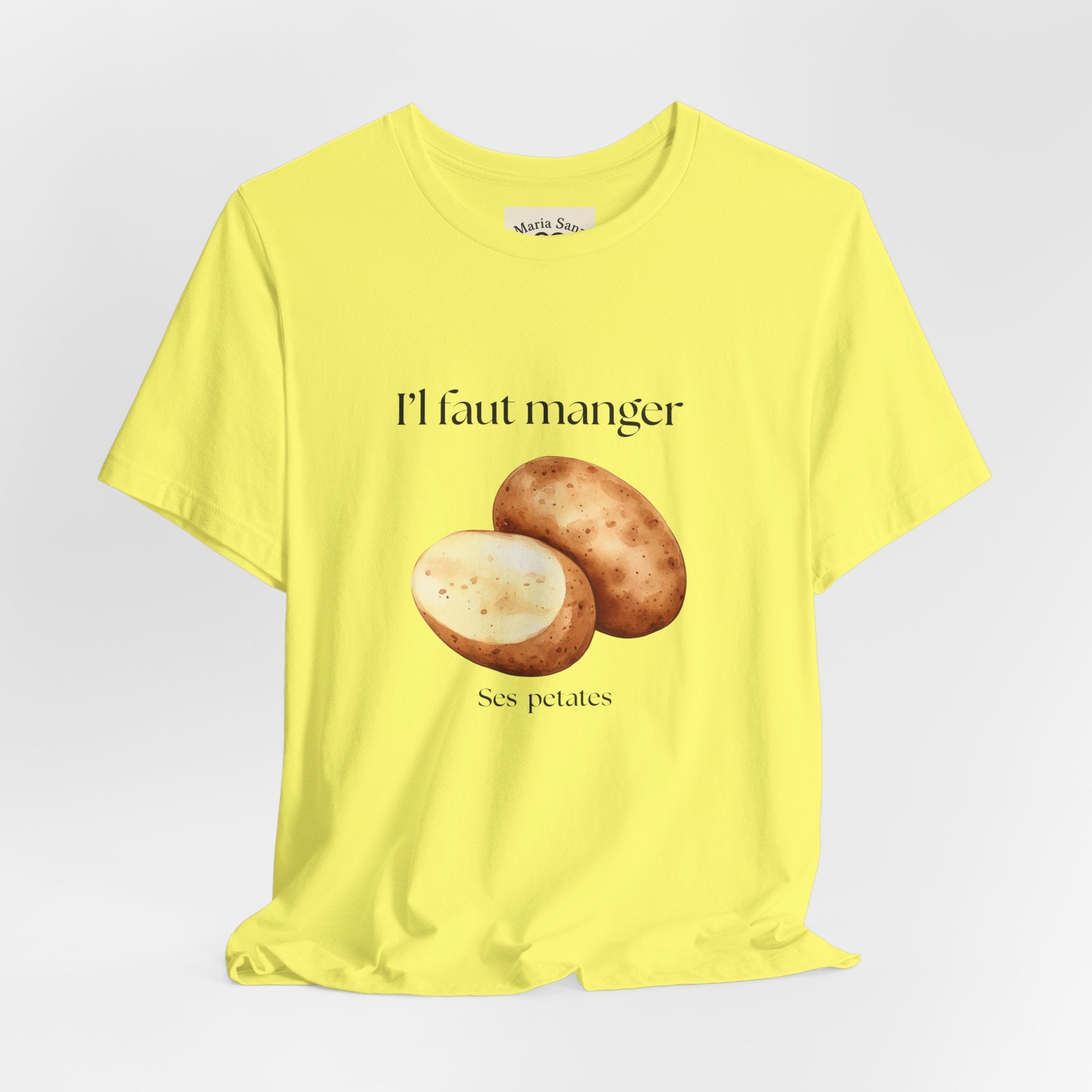 T‑Shirt — "Il faut manger ses petates" Potato Graphic Tee