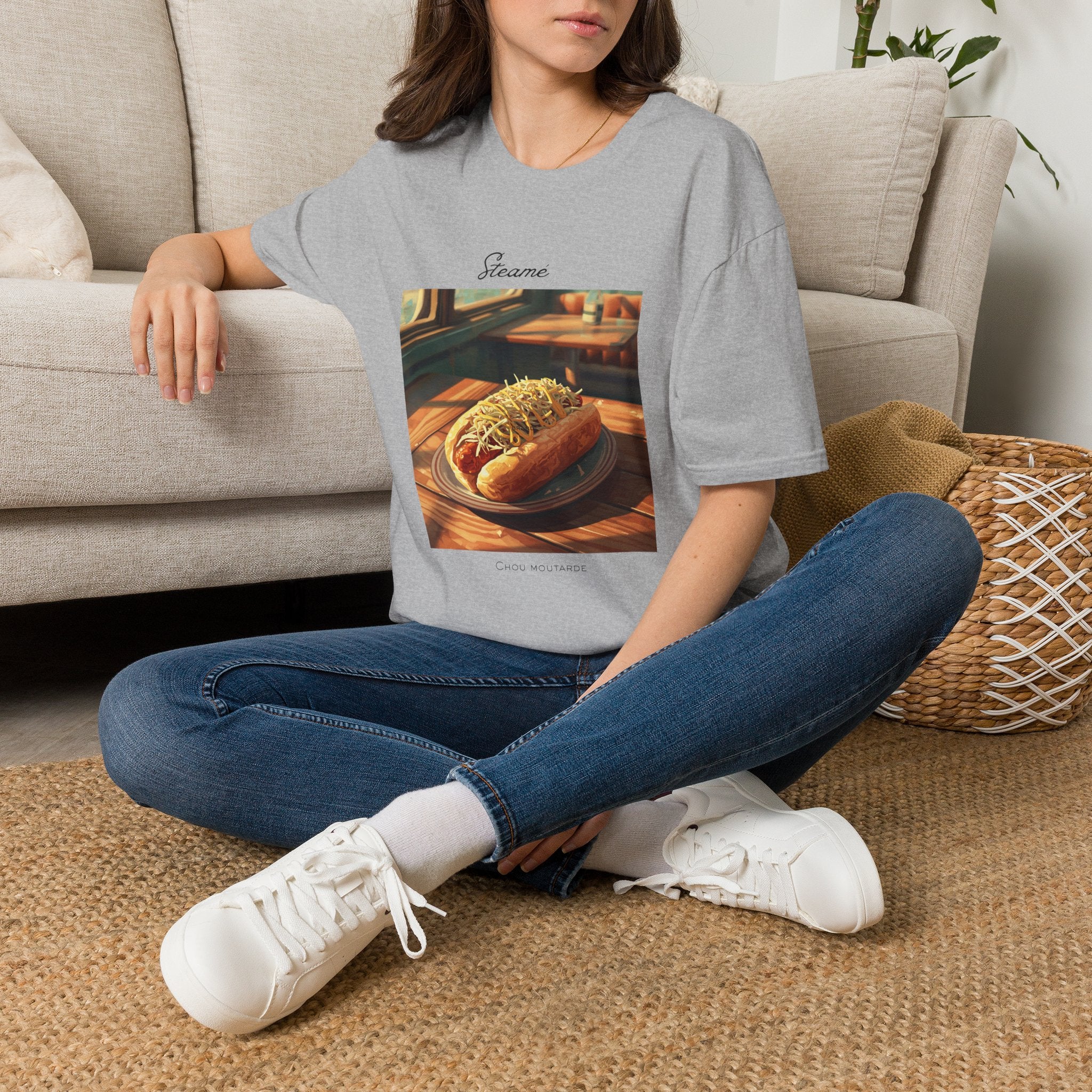 T-Shirt — "Steame" Nostalgic Diner Hot Dog Graphic Tee