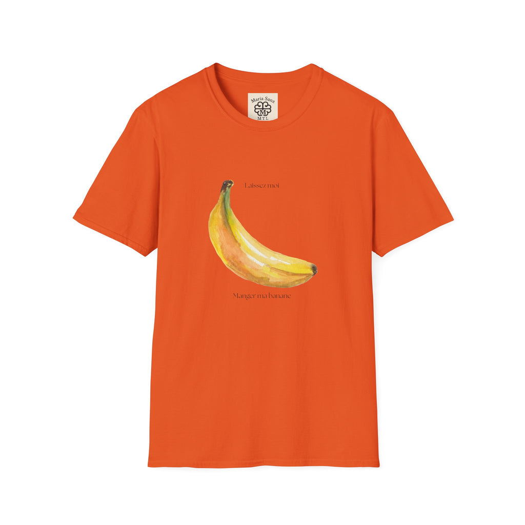 Laissez moi manger ma banane-Banana Graphic T-Shirt — Minimal Fruit Art