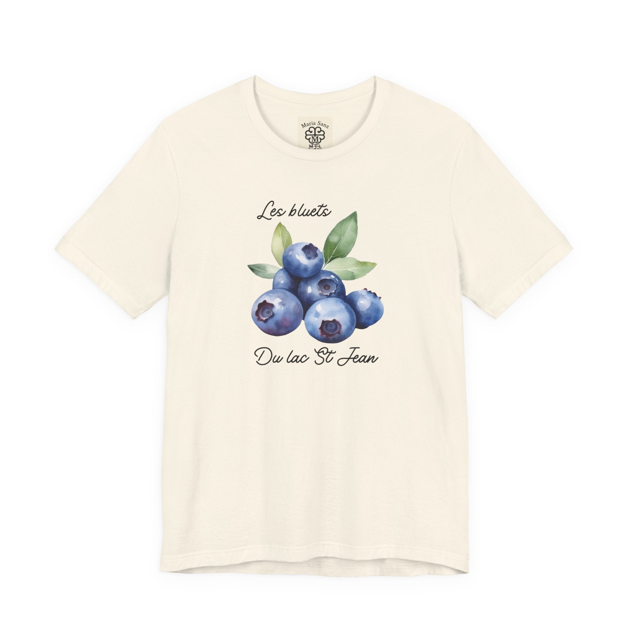 Blueberry Watercolor Tee — "Les Bluets Du lac St. Jean" Graphic T-Shirt