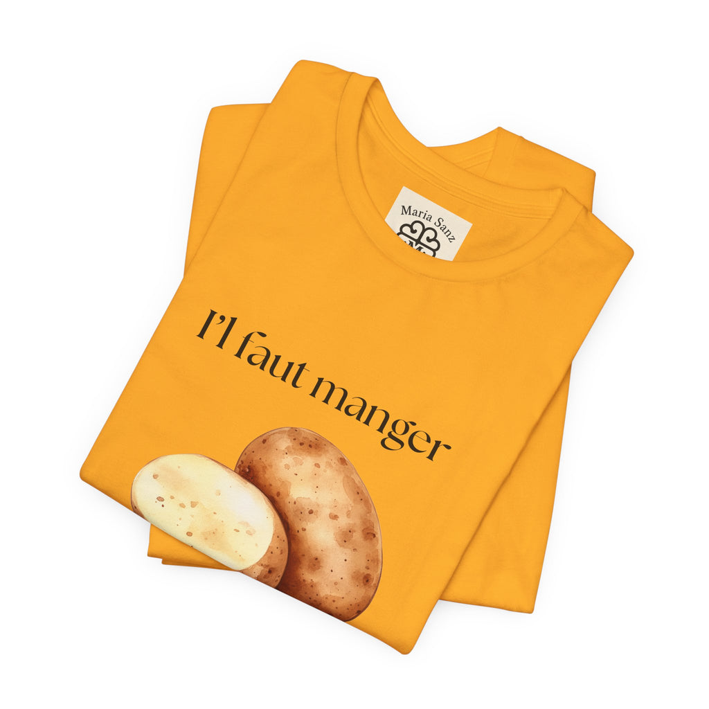 T‑Shirt — "Il faut manger ses petates" Potato Graphic Tee