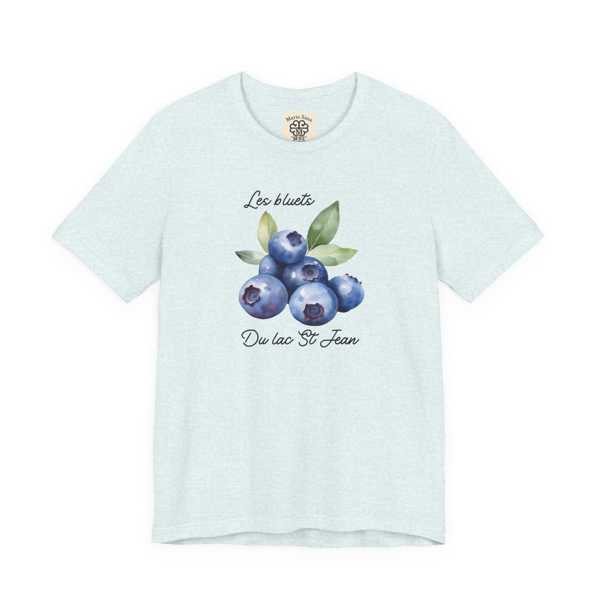 Blueberry Watercolor Tee — "Les Bluets Du lac St. Jean" Graphic T-Shirt