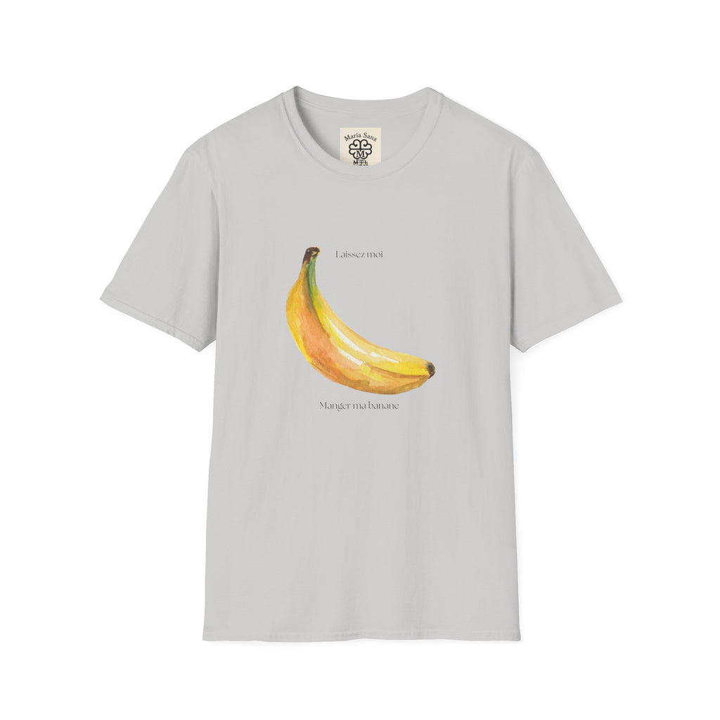 Laissez moi manger ma banane-Banana Graphic T-Shirt — Minimal Fruit Art