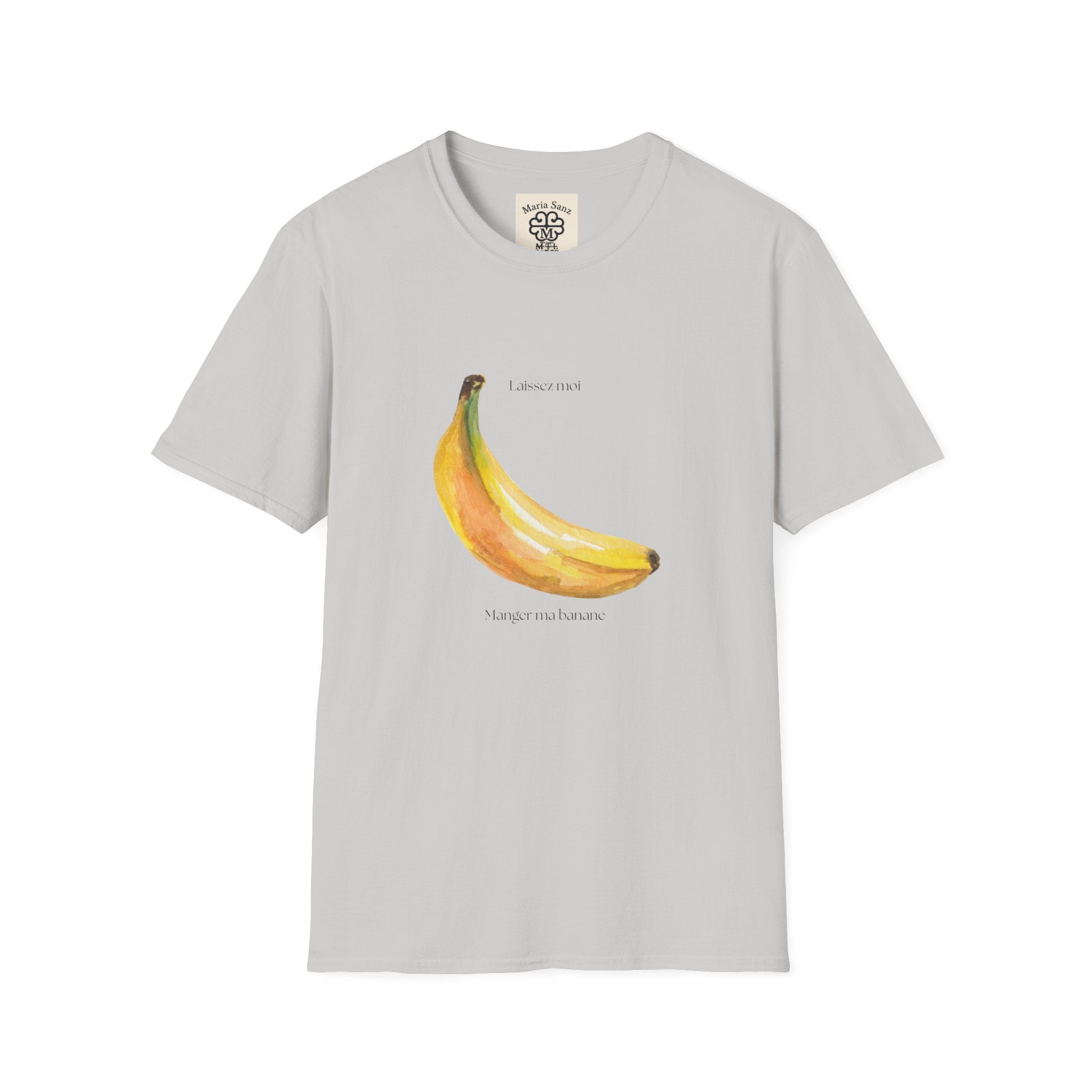 Laissez moi manger ma banane-Banana Graphic T-Shirt — Minimal Fruit Art