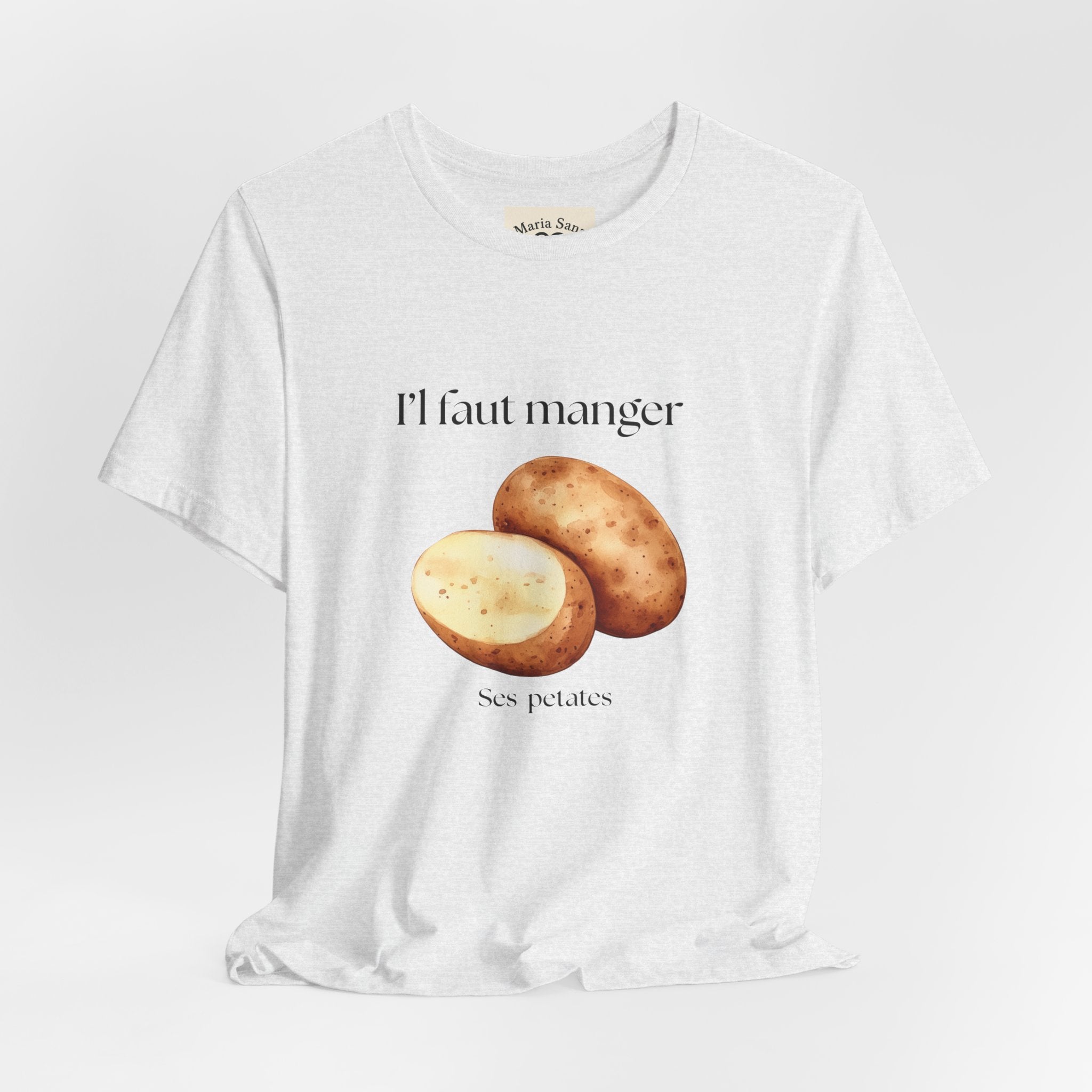T‑Shirt — "Il faut manger ses petates" Potato Graphic Tee