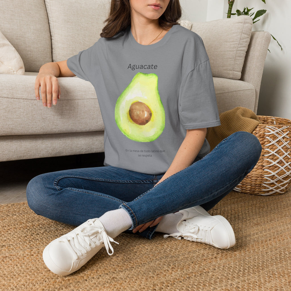 Avocado Watercolor T-Shirt – "Aguacate" Spanish Kitchen Tee