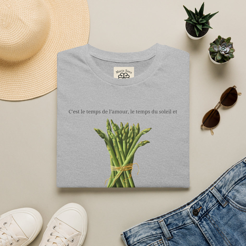 Asparagus Bouquet T-Shirt — French Garden Print, "Les Asperges"