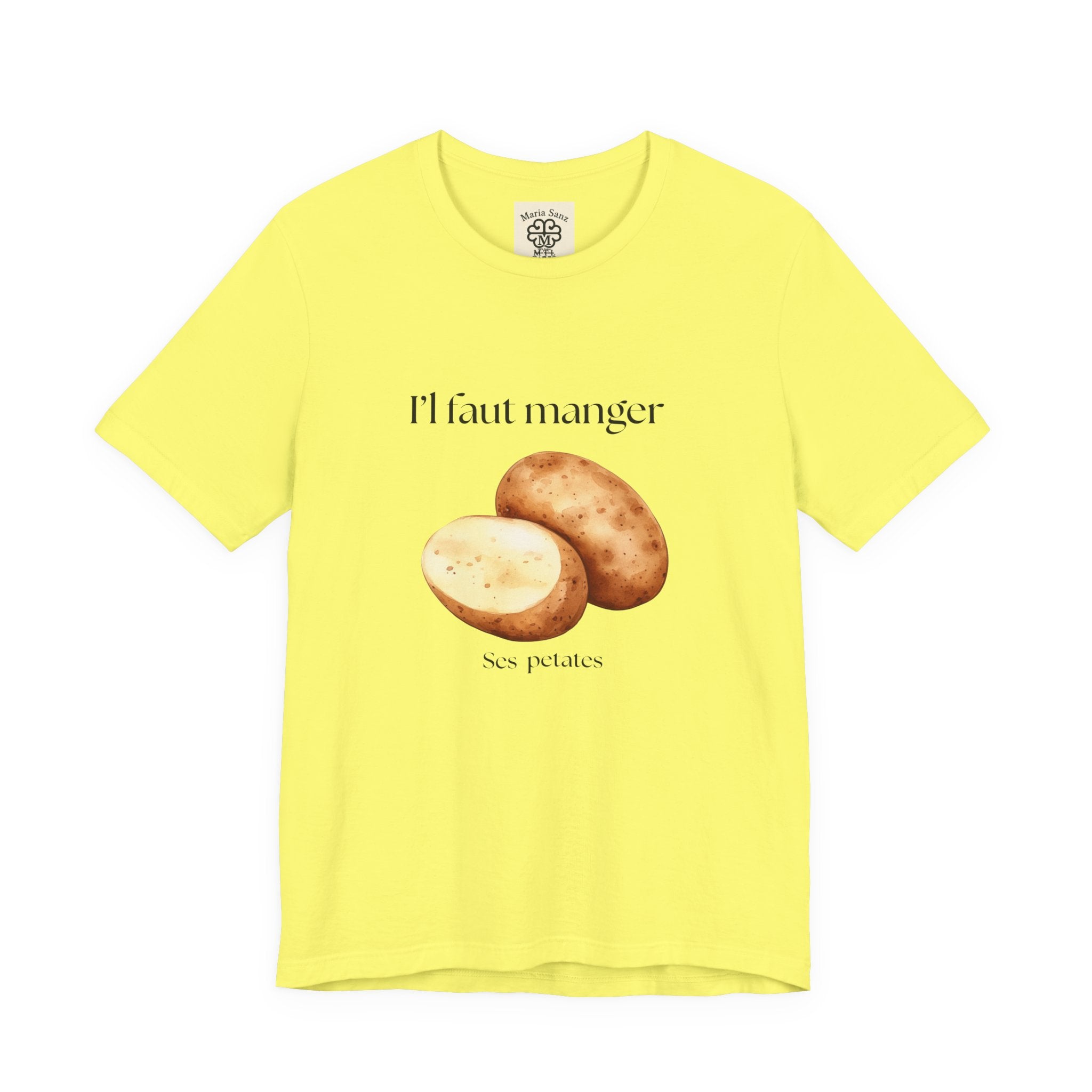 T‑Shirt — "Il faut manger ses petates" Potato Graphic Tee