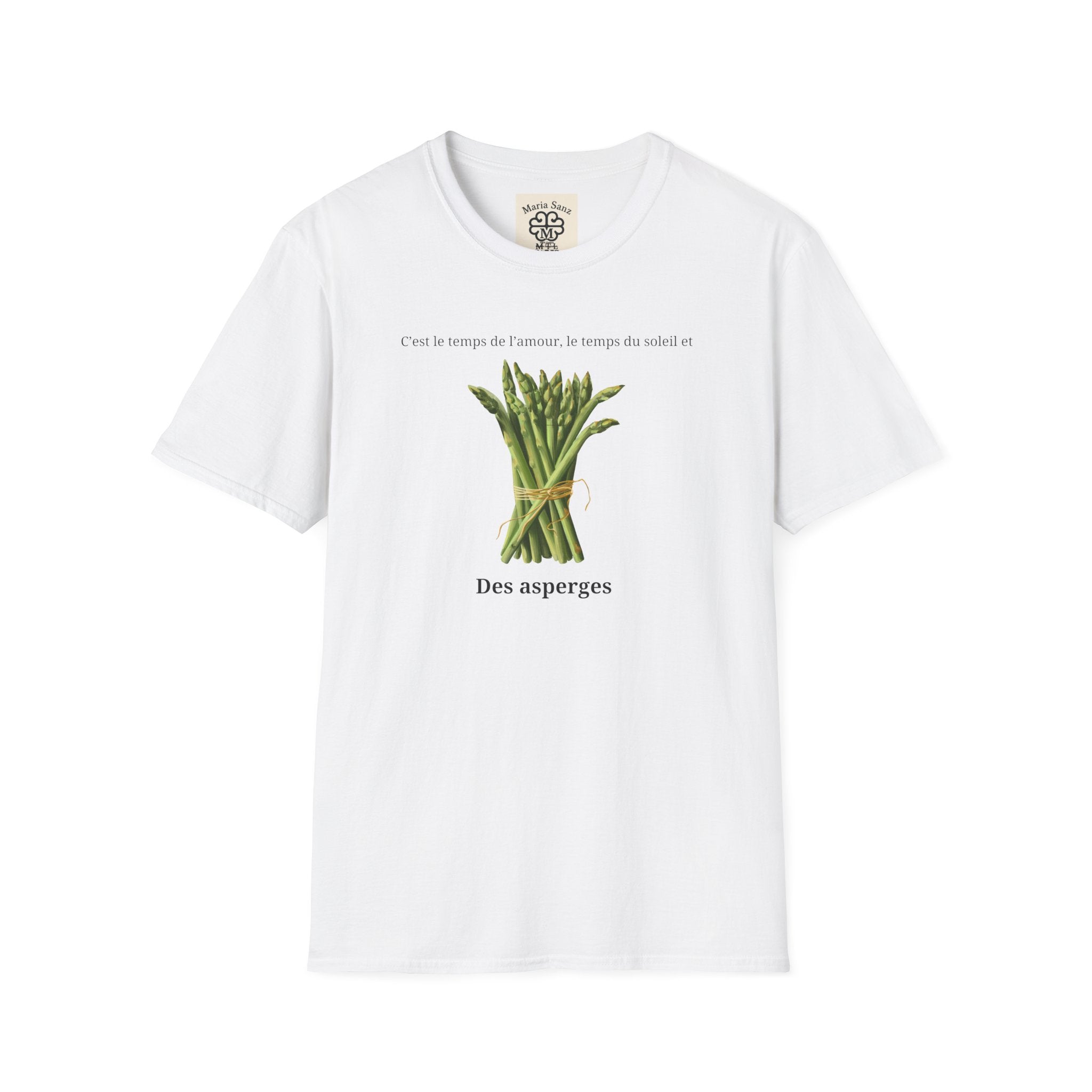 Asparagus Bouquet T-Shirt — French Garden Print, "Les Asperges"