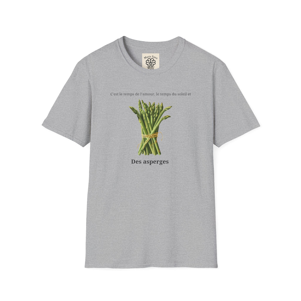 Asparagus Bouquet T-Shirt — French Garden Print, "Les Asperges"