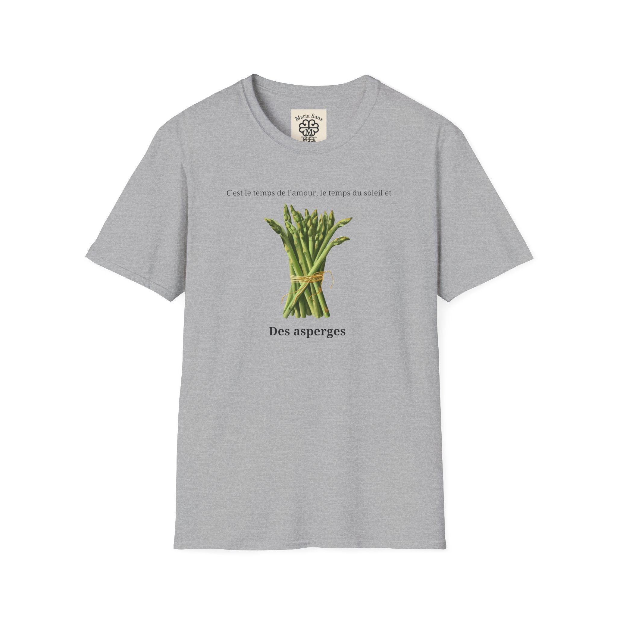 Asparagus Bouquet T-Shirt — French Garden Print, "Les Asperges"