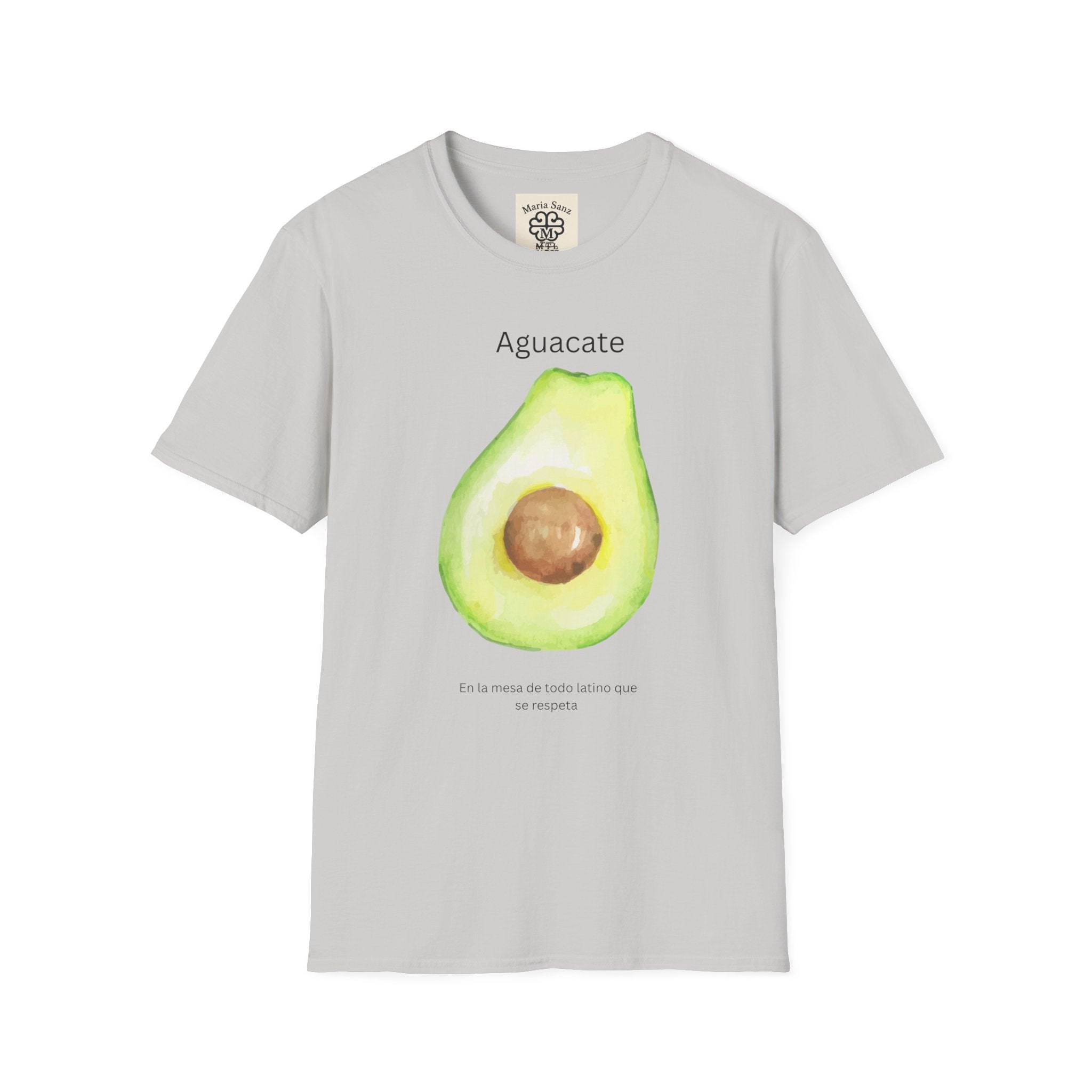 Avocado Watercolor T-Shirt – "Aguacate" Spanish Kitchen Tee