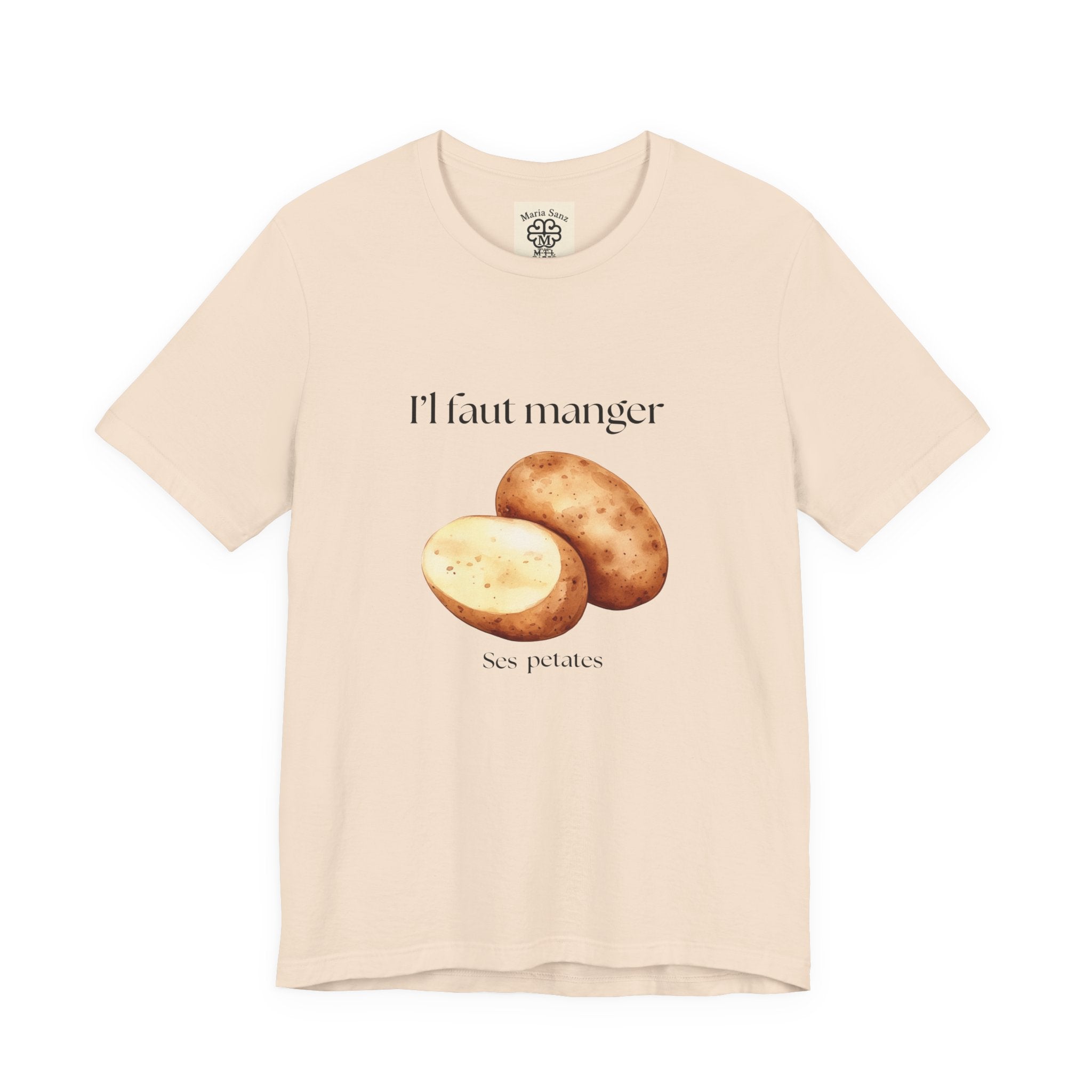 T‑Shirt — "Il faut manger ses petates" Potato Graphic Tee