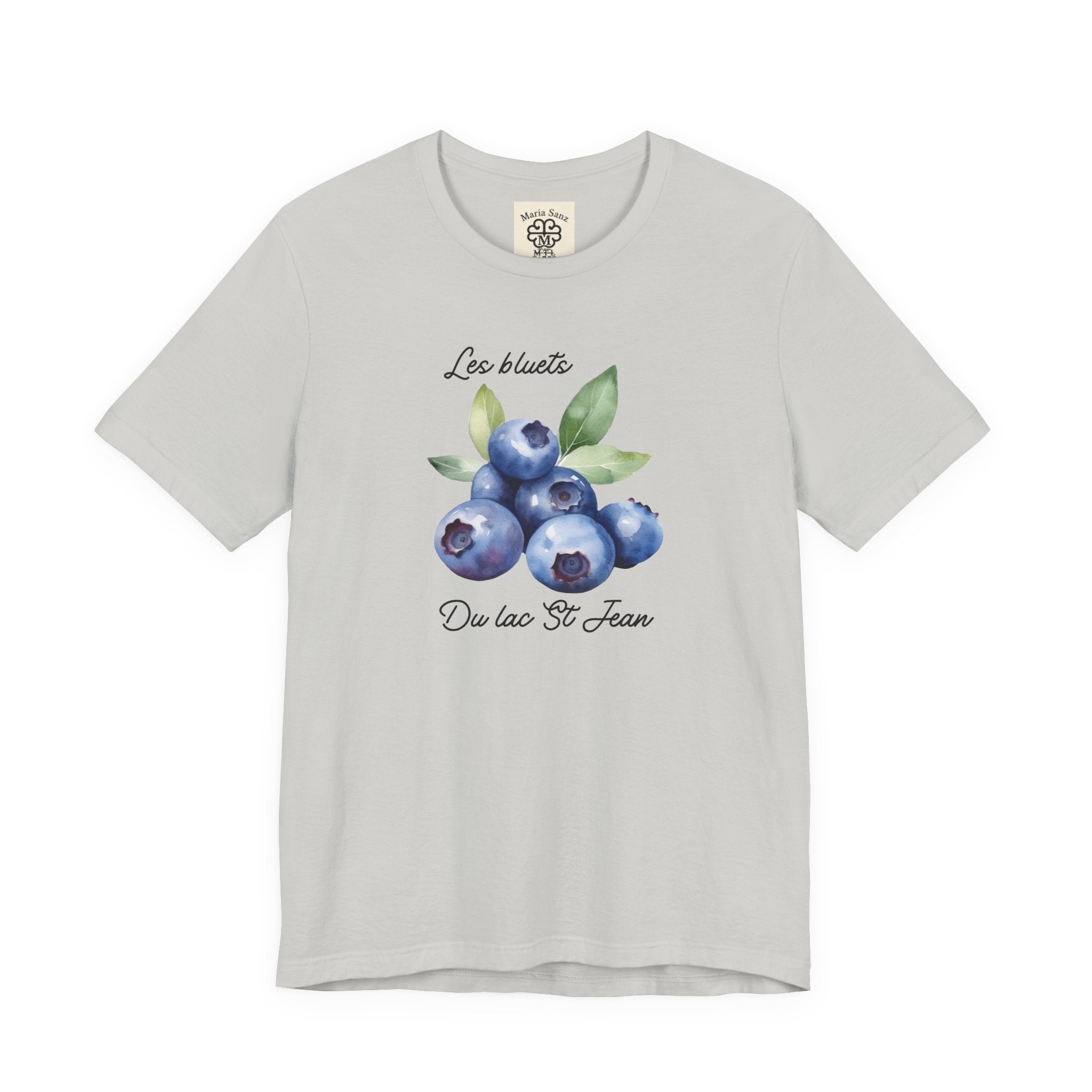 Blueberry Watercolor Tee — "Les Bluets Du lac St. Jean" Graphic T-Shirt