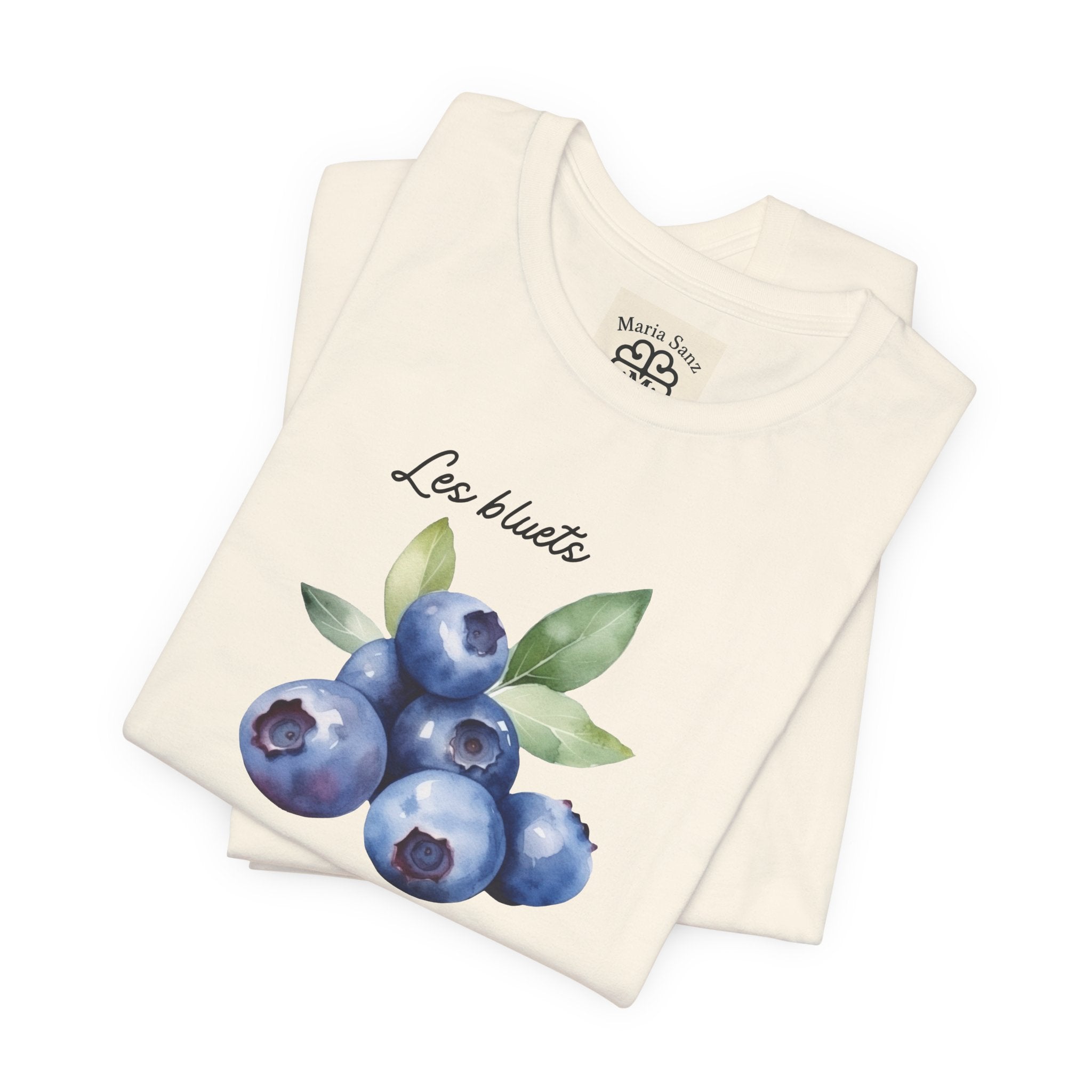 Blueberry Watercolor Tee — "Les Bluets Du lac St. Jean" Graphic T-Shirt