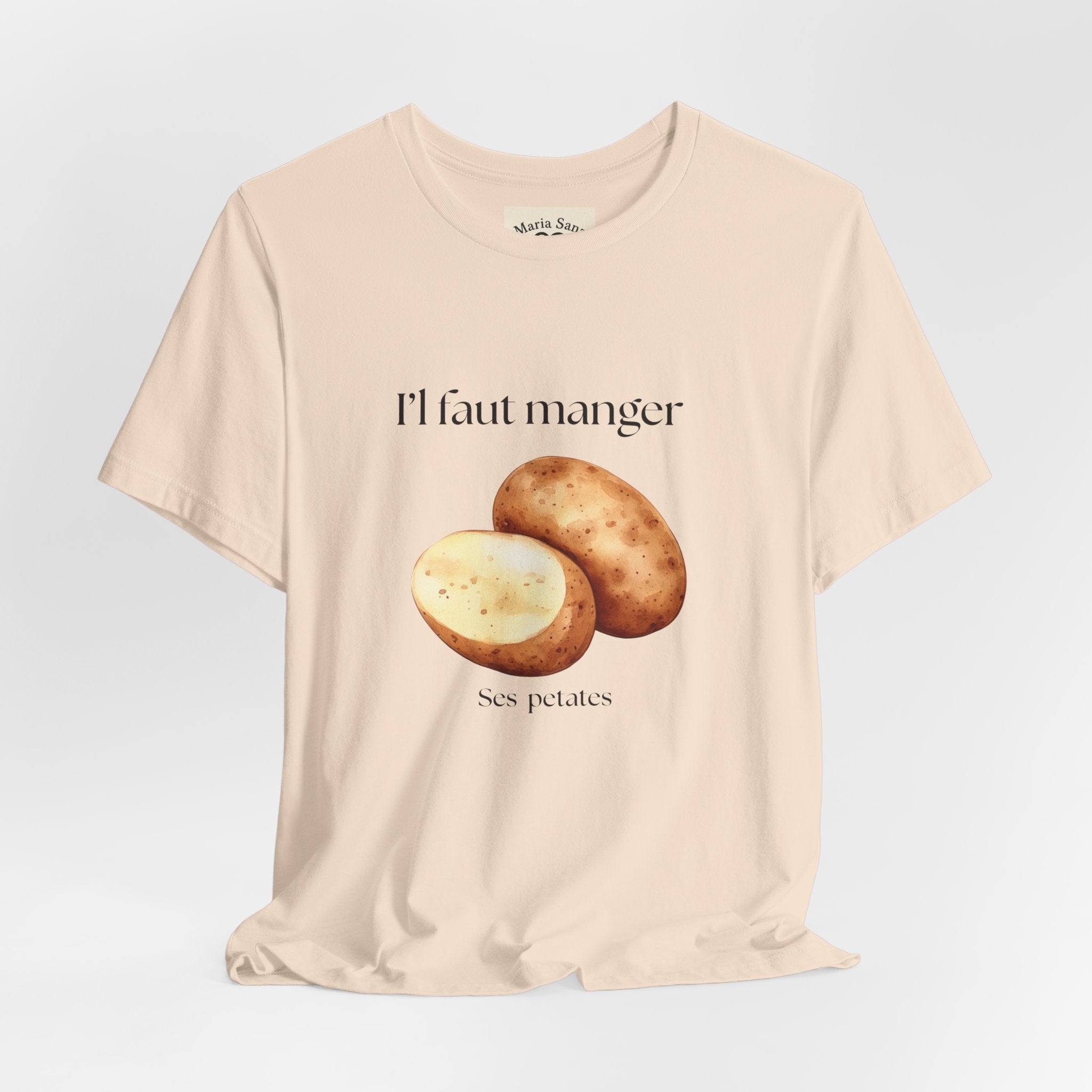 T‑Shirt — "Il faut manger ses petates" Potato Graphic Tee