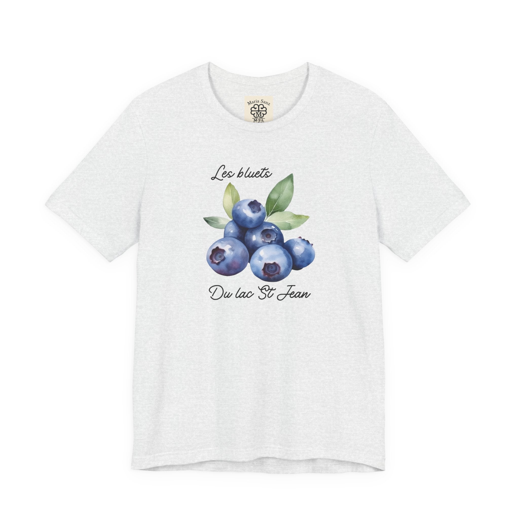 Blueberry Watercolor Tee — "Les Bluets Du lac St. Jean" Graphic T-Shirt