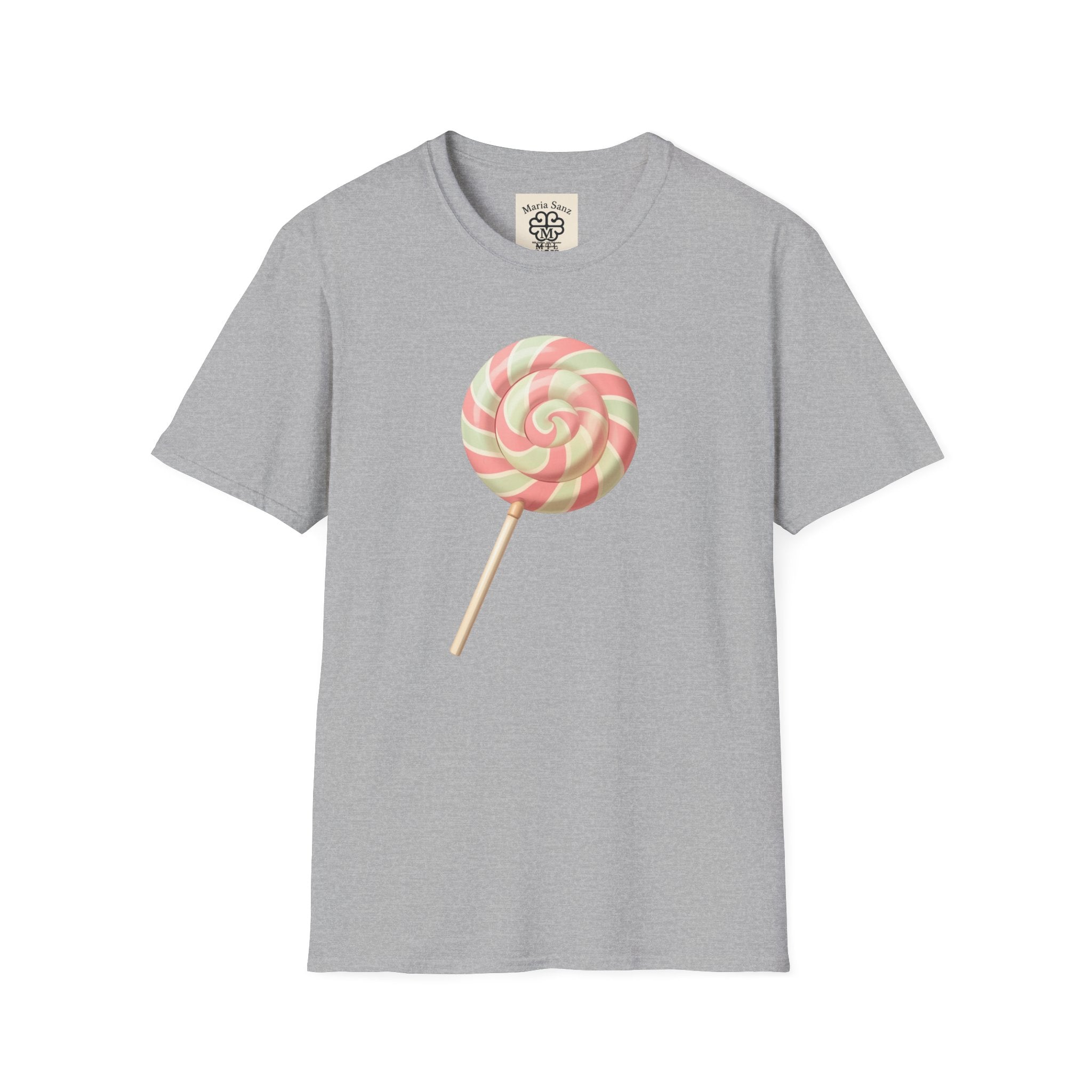 Lollipop Graphic T-Shirt — Pastel Swirl Candy Tee