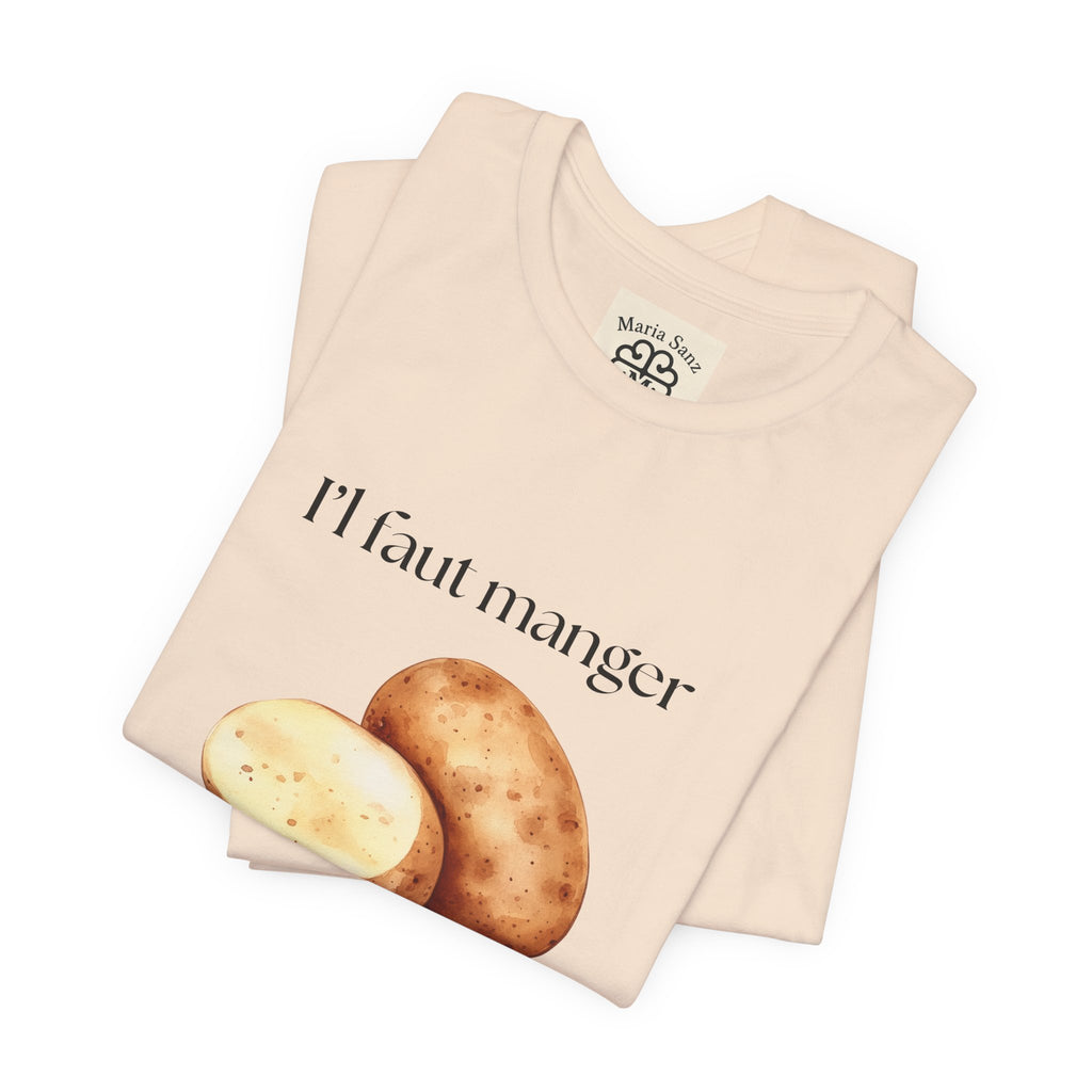 T‑Shirt — "Il faut manger ses petates" Potato Graphic Tee