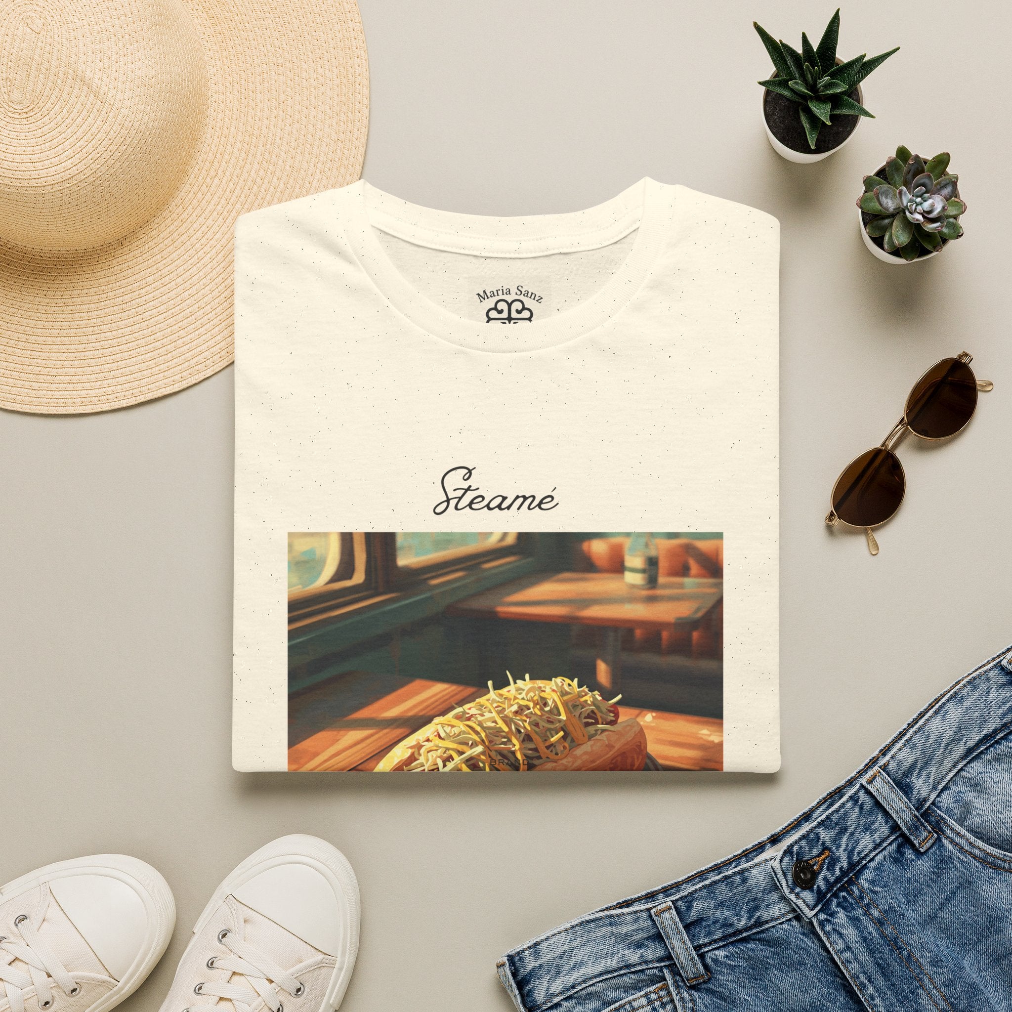 T-Shirt — "Steame" Nostalgic Diner Hot Dog Graphic Tee