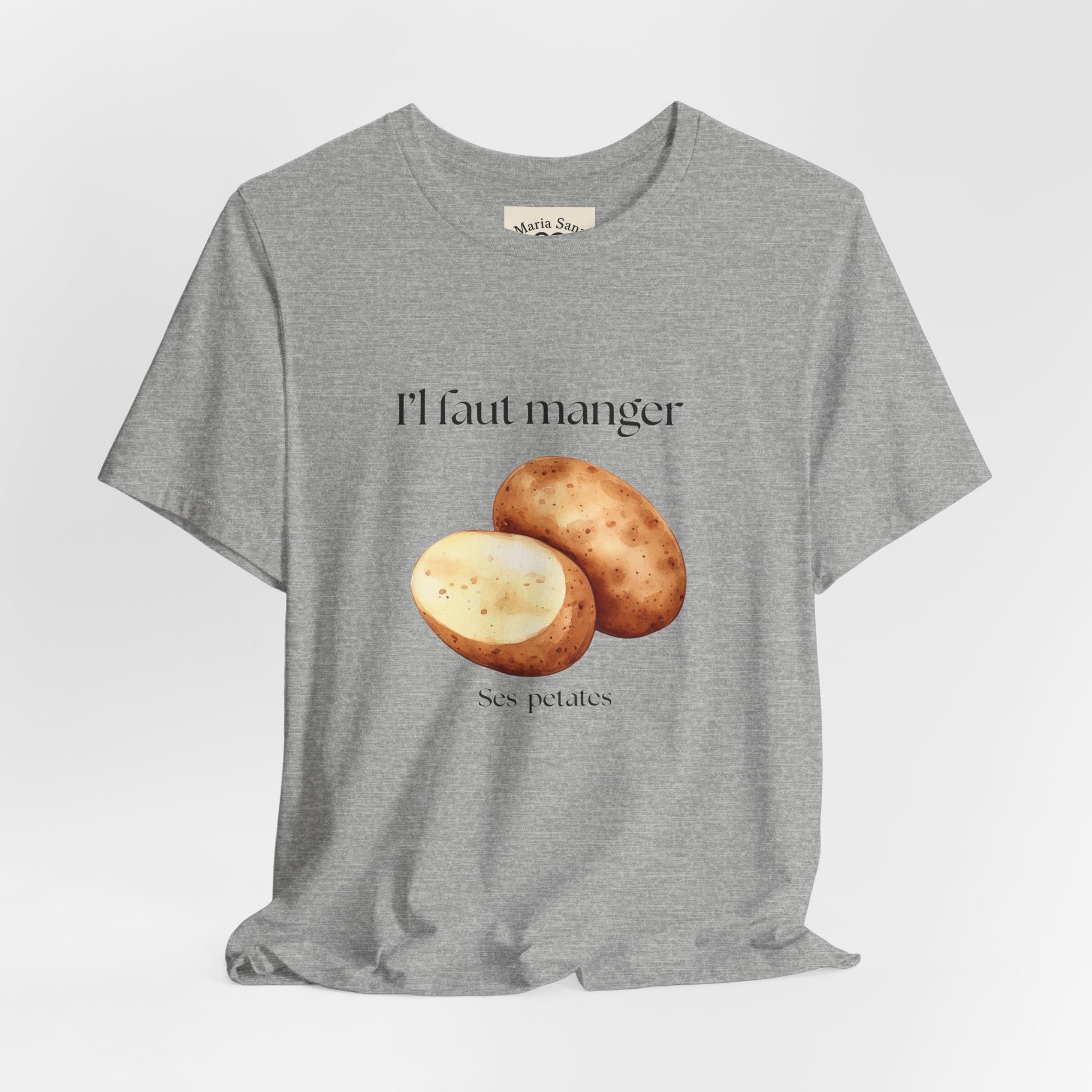 T‑Shirt — "Il faut manger ses petates" Potato Graphic Tee