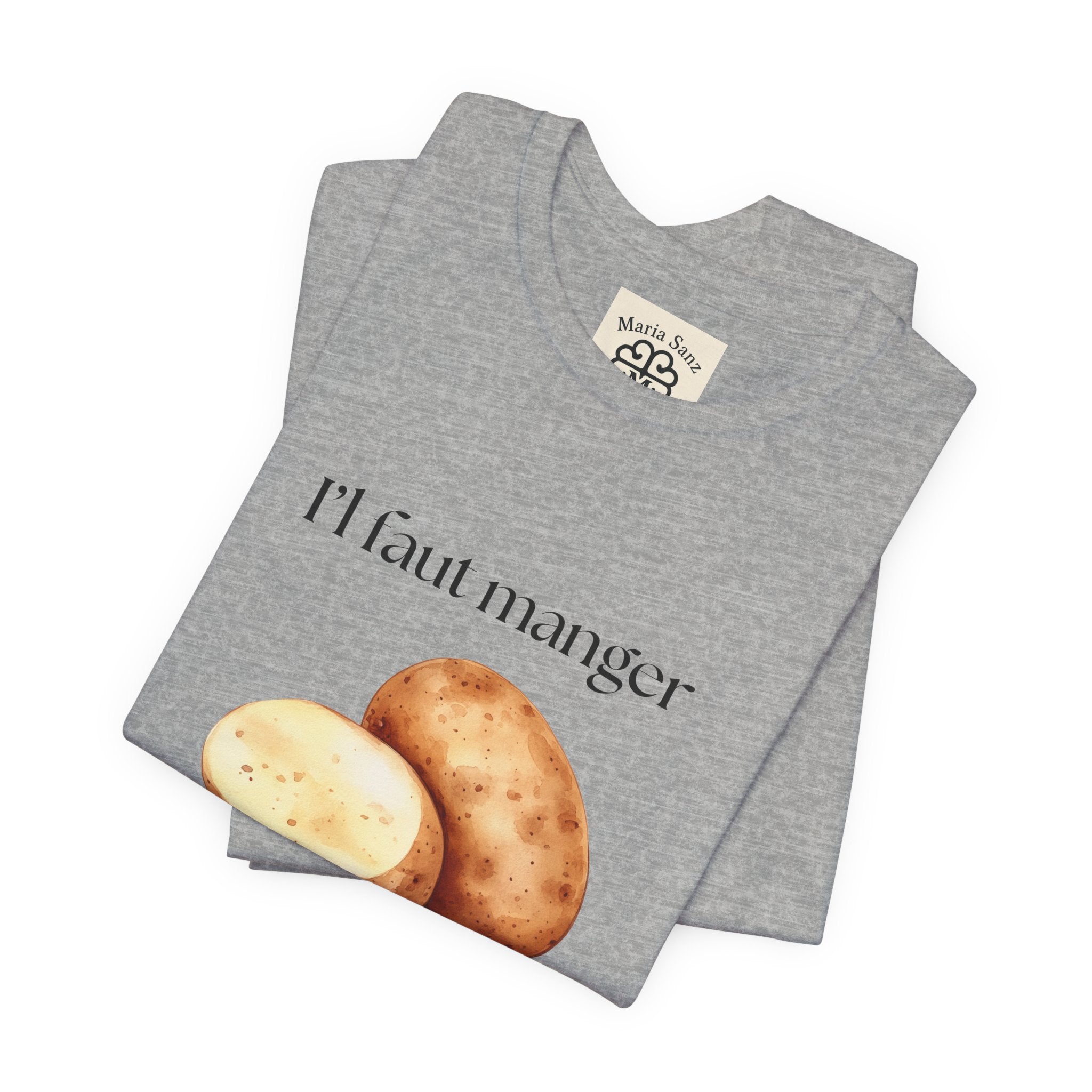 T‑Shirt — "Il faut manger ses petates" Potato Graphic Tee