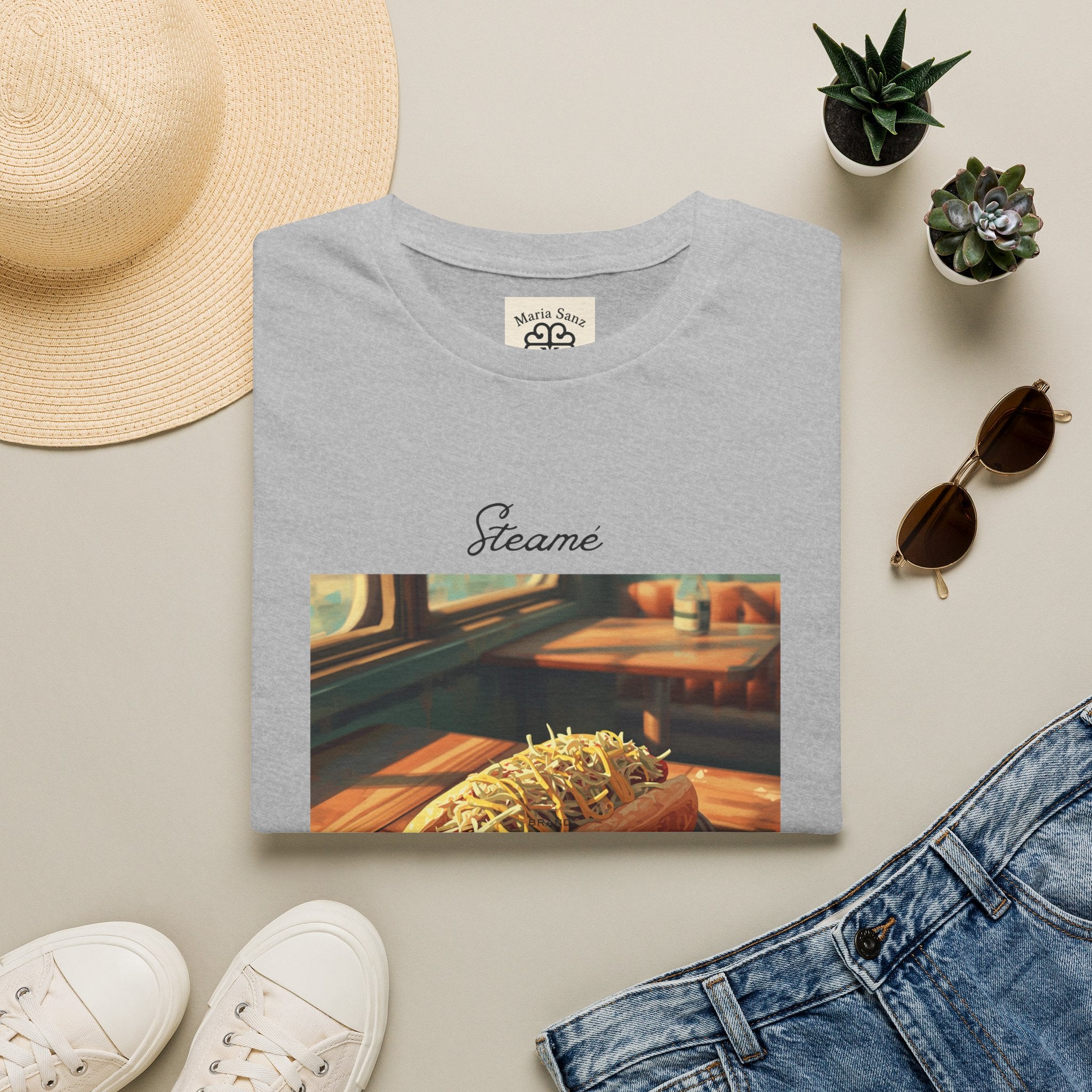 T-Shirt — "Steame" Nostalgic Diner Hot Dog Graphic Tee