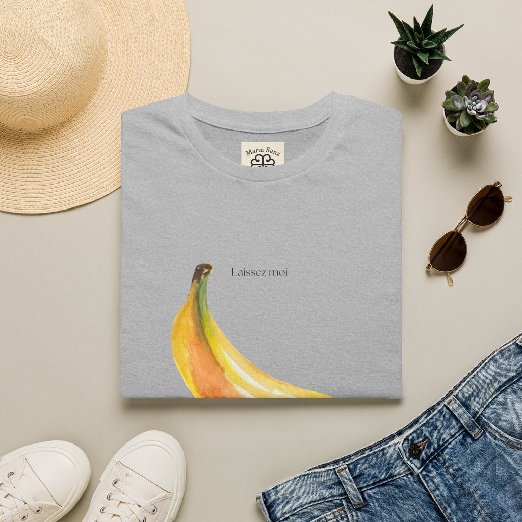 Laissez moi manger ma banane-Banana Graphic T-Shirt — Minimal Fruit Art