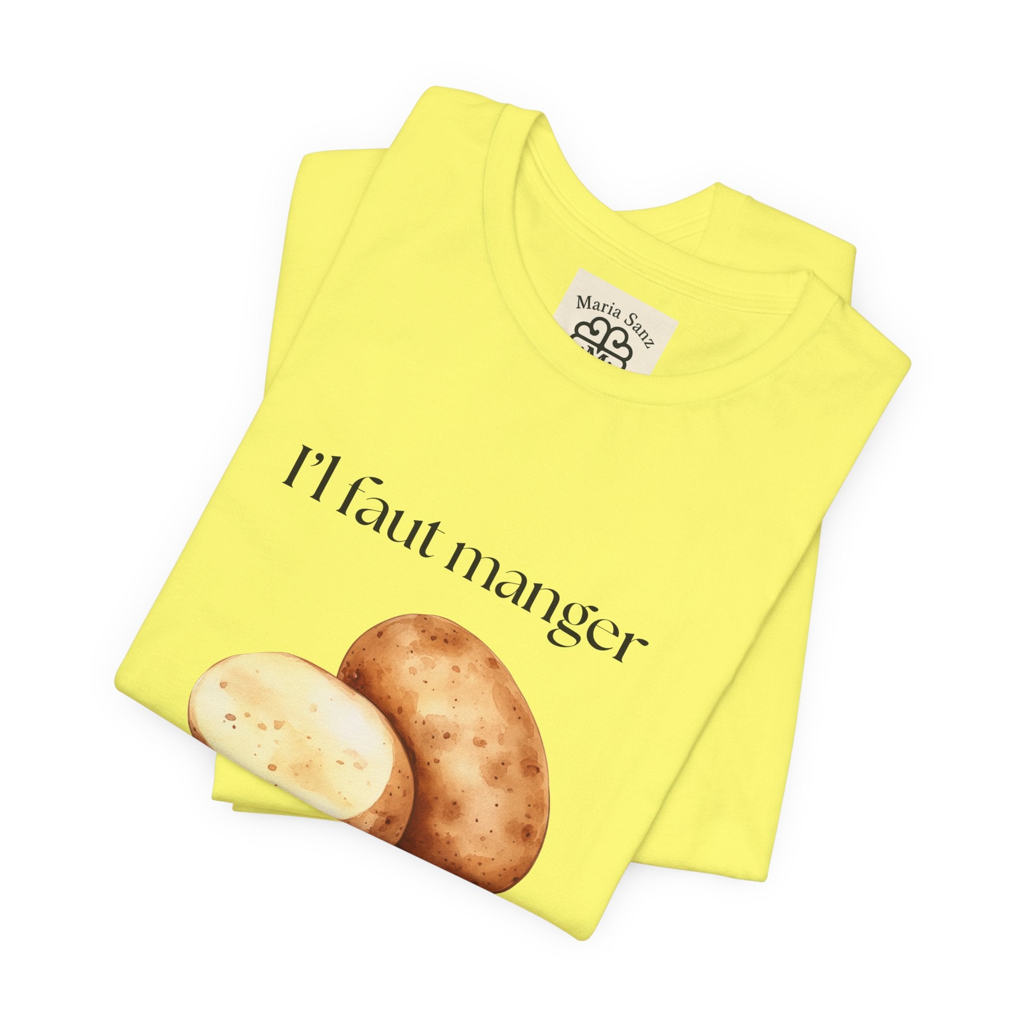 T‑Shirt — "Il faut manger ses petates" Potato Graphic Tee