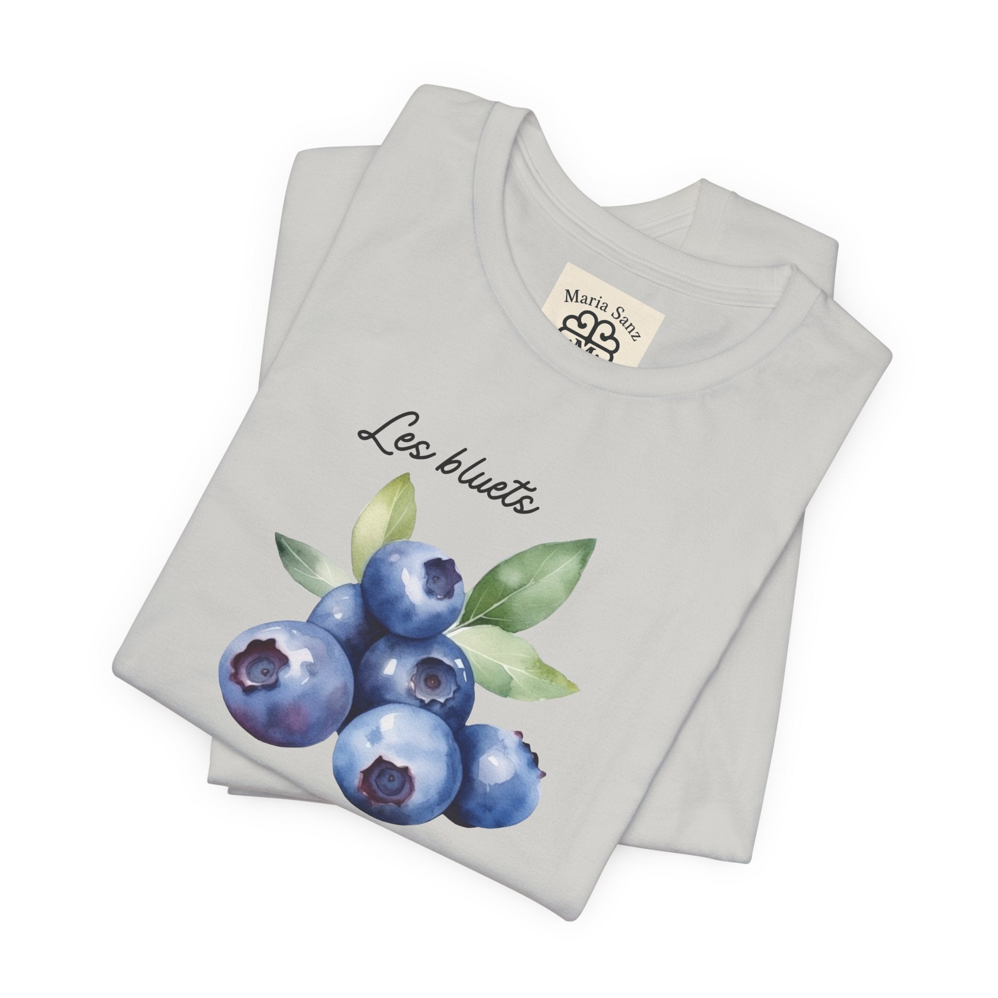 Blueberry Watercolor Tee — "Les Bluets Du lac St. Jean" Graphic T-Shirt