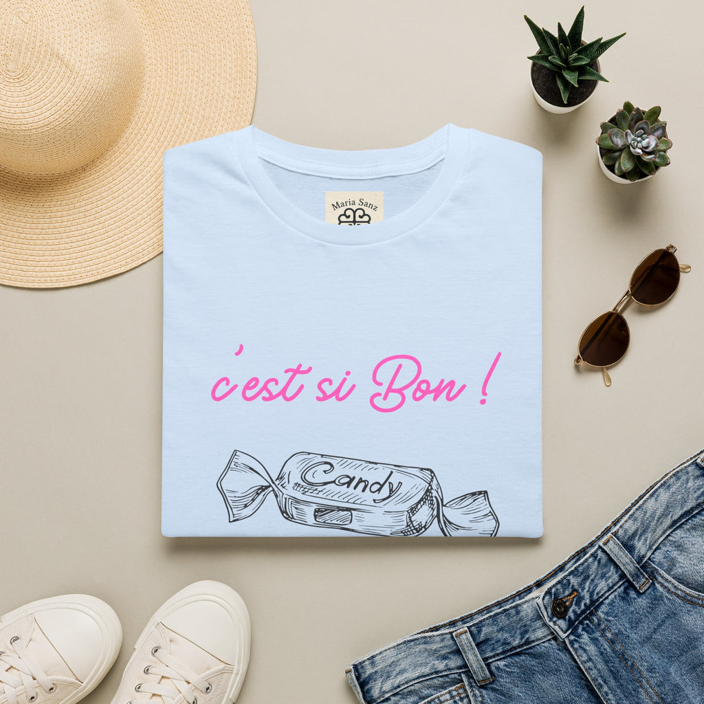 T-Shirt — "C'est si Bon!" Candy Sketch French Graphic Tee