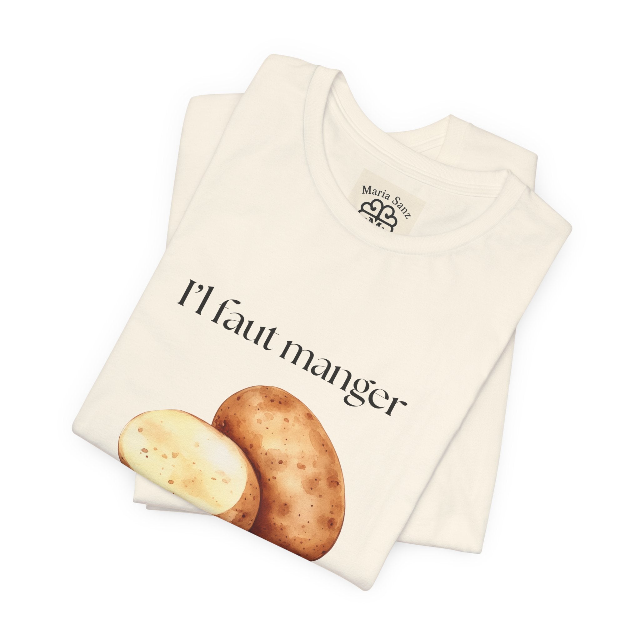 T‑Shirt — "Il faut manger ses petates" Potato Graphic Tee