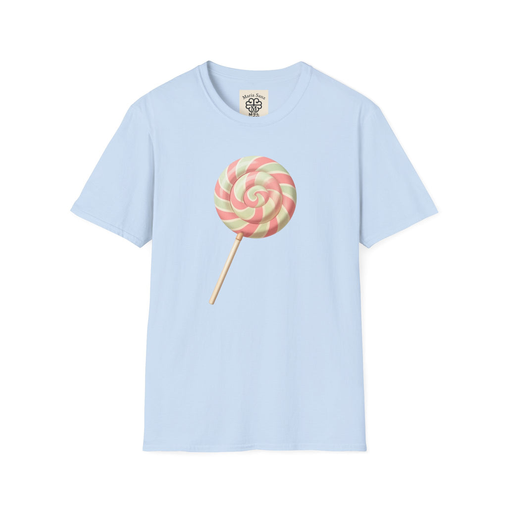 Lollipop Graphic T-Shirt — Pastel Swirl Candy Tee