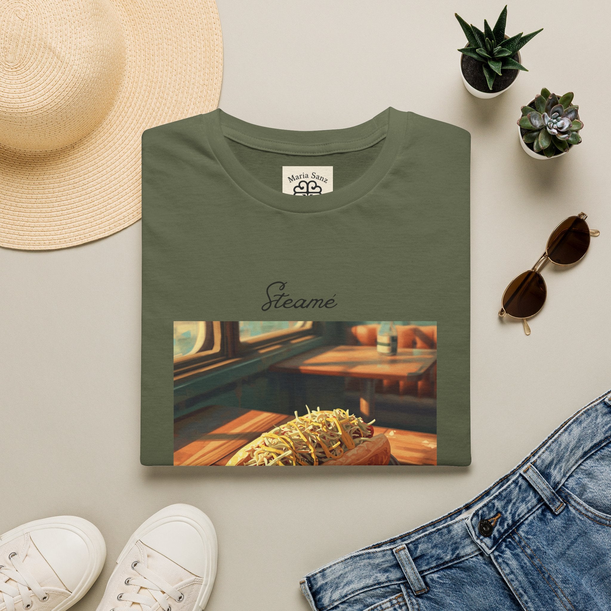 T-Shirt — "Steame" Nostalgic Diner Hot Dog Graphic Tee